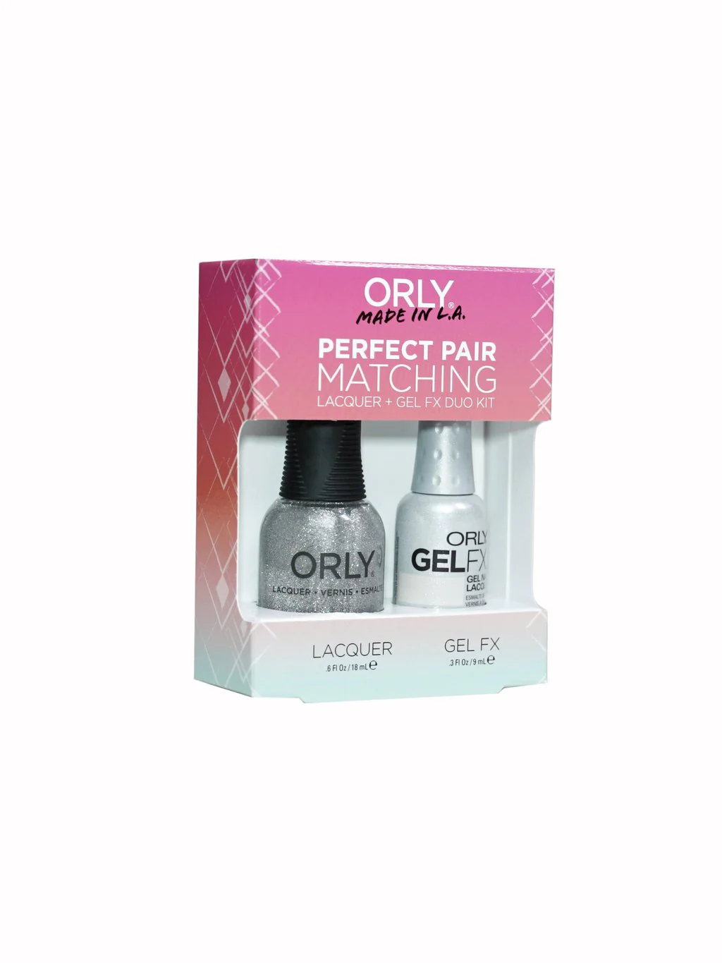 Orly GelFX Duo Prisma Gloss Silver (Lacquer + Gel) .6oz / .3oz 31147