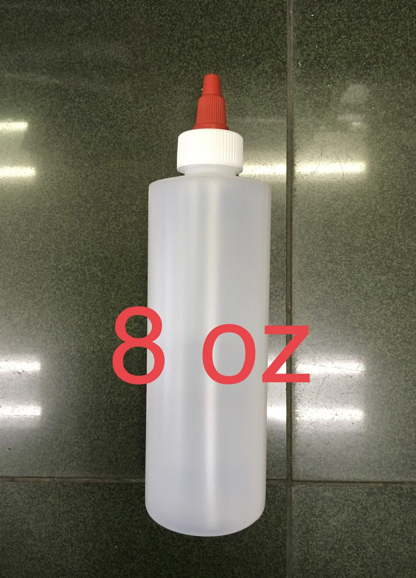 Empty Plastic Bottle 8 oz With Cap No Label