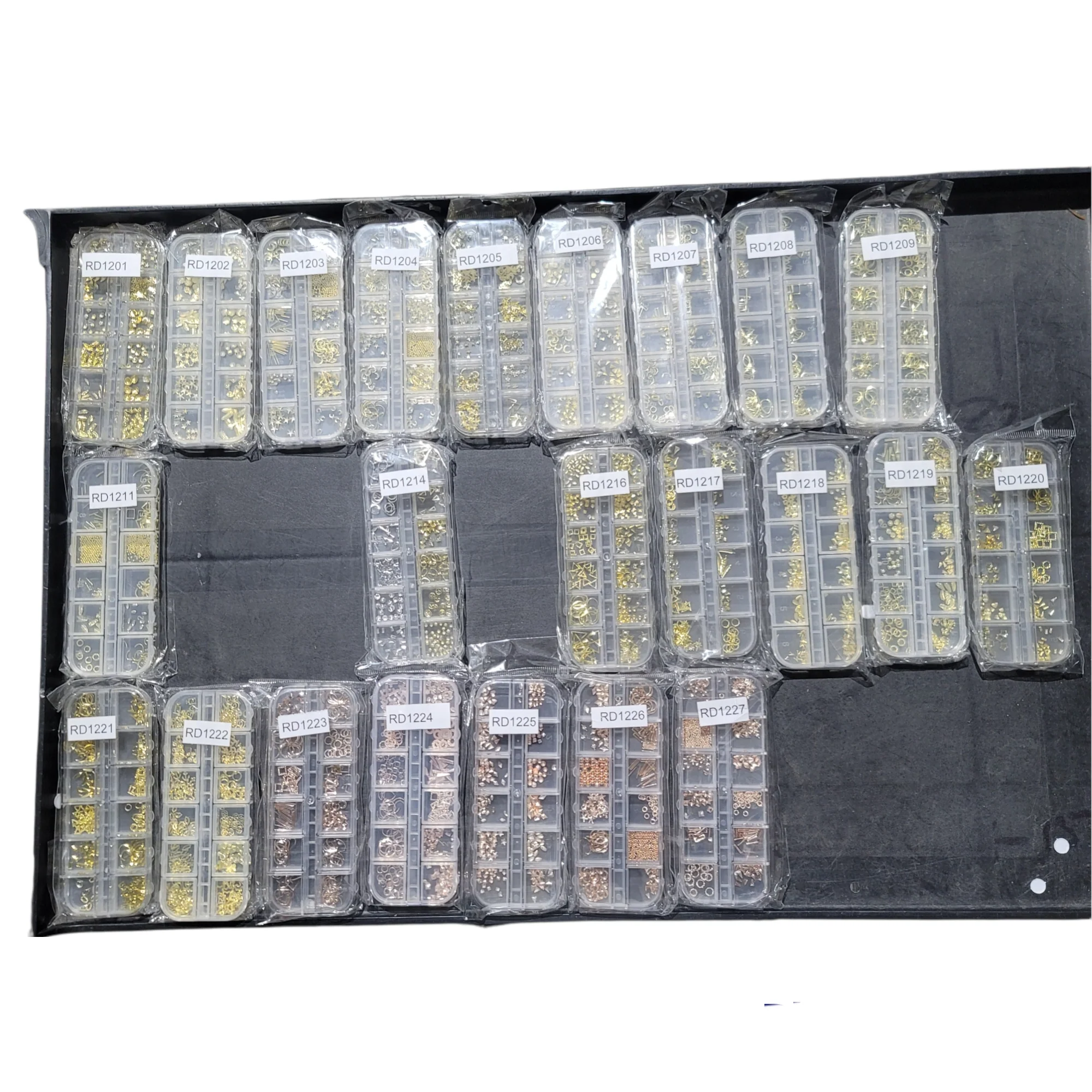 12 Lattice Gold Rivets Decoration (Mix 30 styles/order) RD121 - Image 6