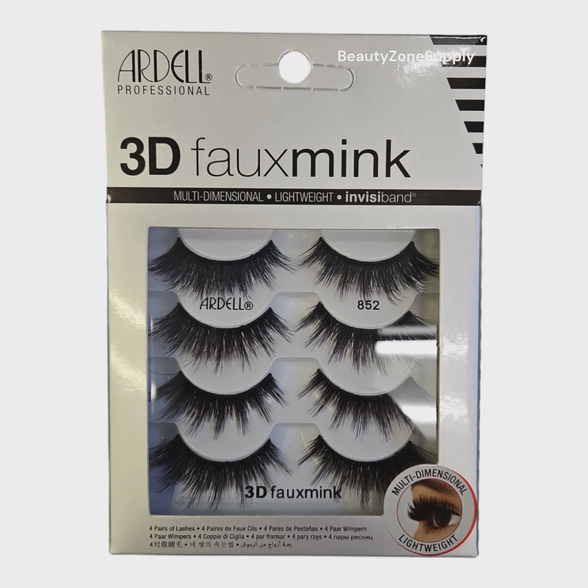 Ardell Strip Lashes 3D Faux Mink Multipacks 852 4 pack #37198