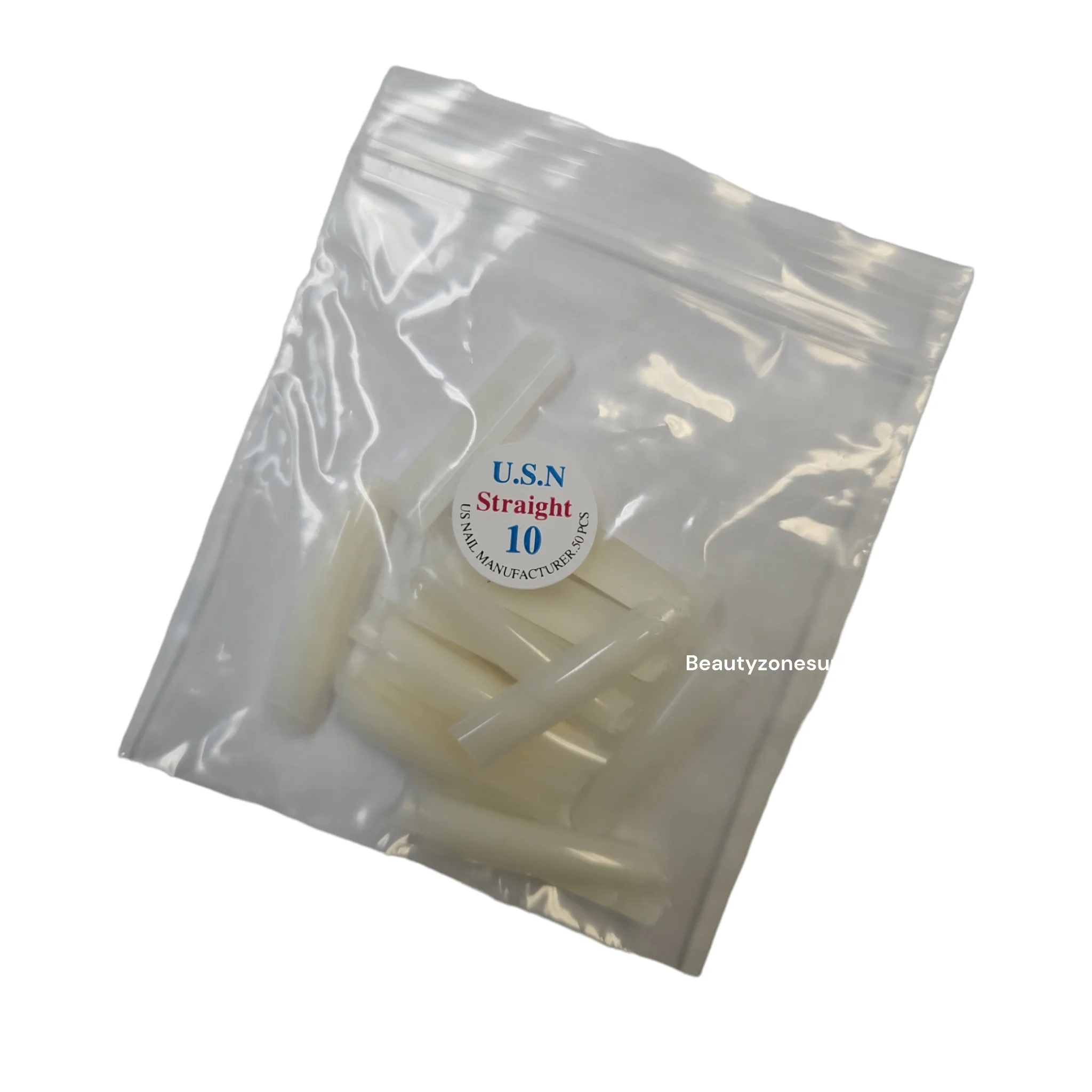 USN Straight Natural Nail Tips Refill – 50 Piece Bag - Image 12