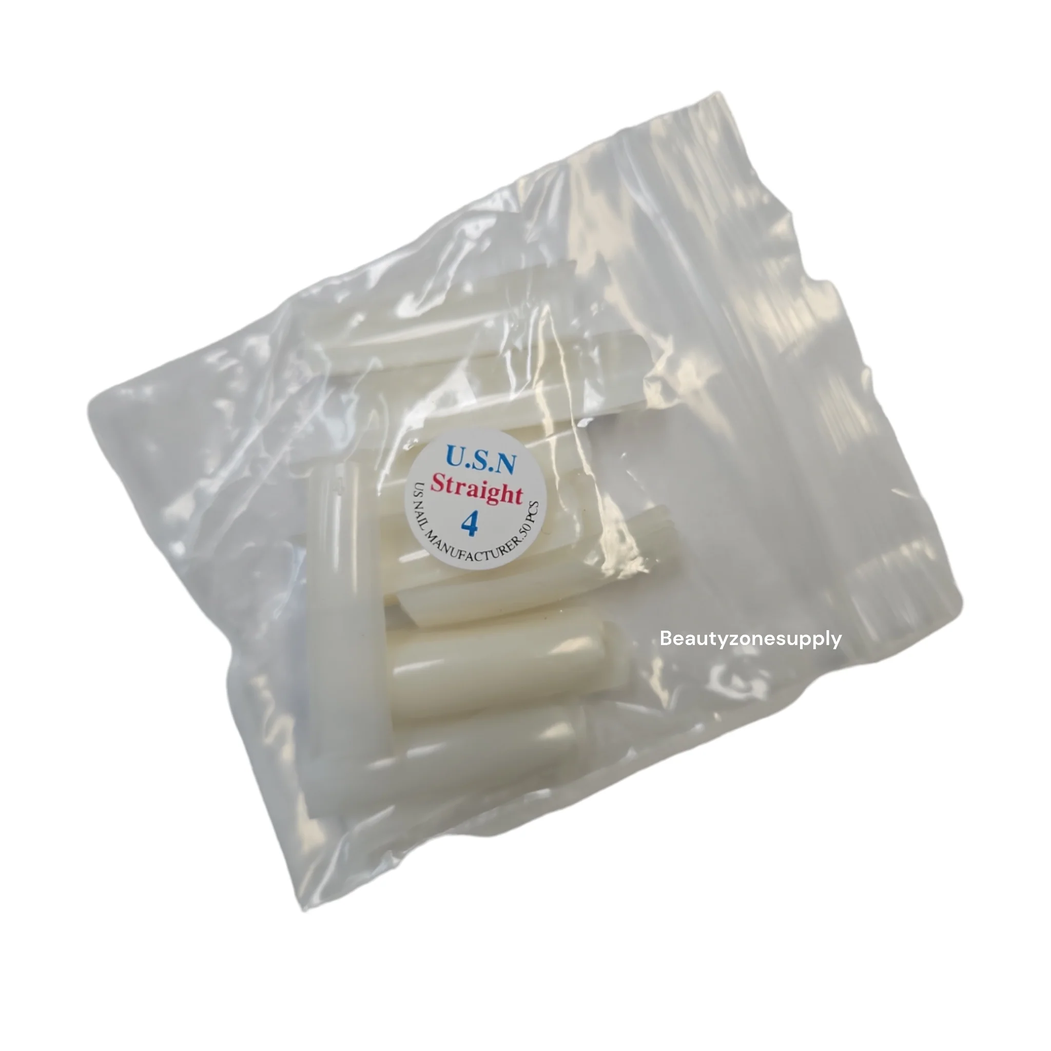 USN Straight Natural Nail Tips Refill – 50 Piece Bag - Image 6