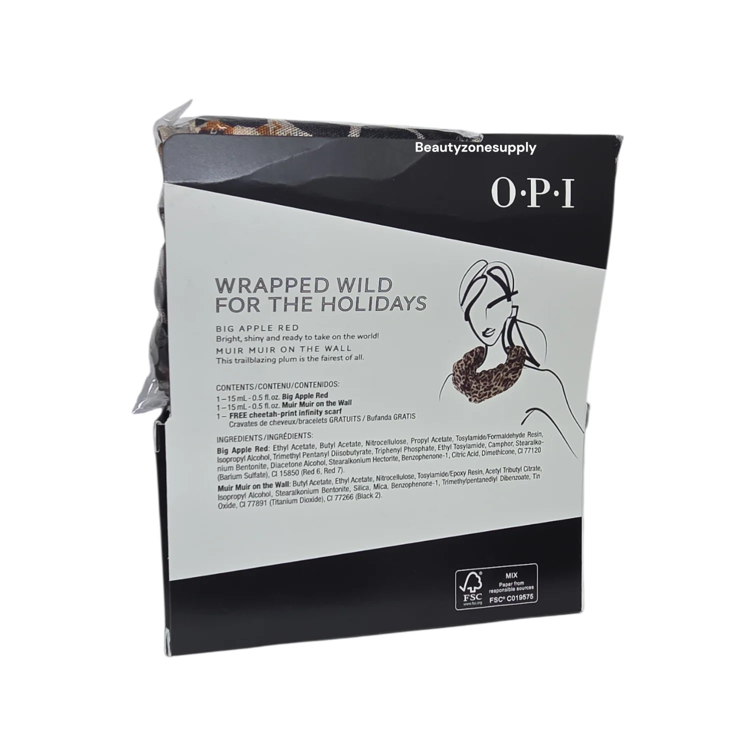 Opi Nail Lacquer Wrapped Wild For The Holidays set HRF37 - Image 3