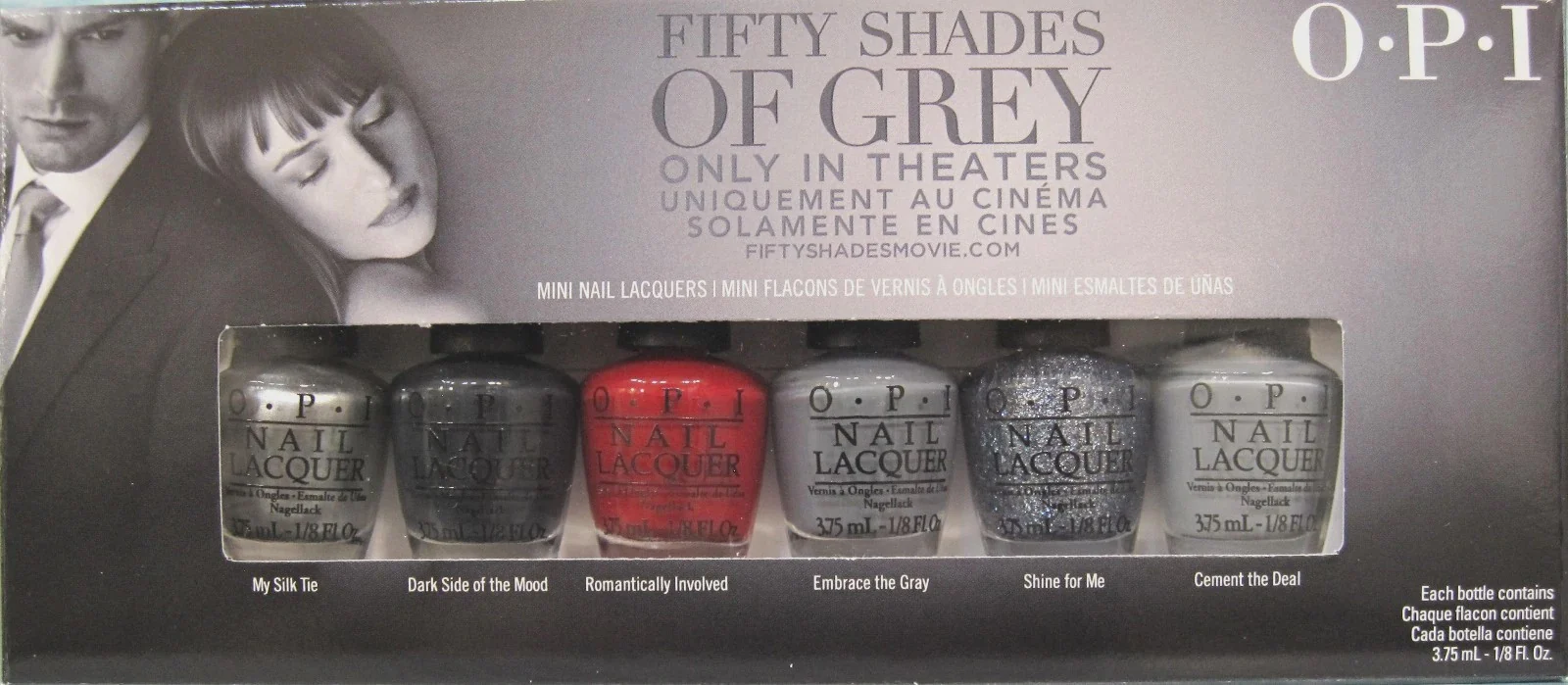 OPI Nail Lacquer Mini 50 Shades of Grey set 6 bottle DDF06