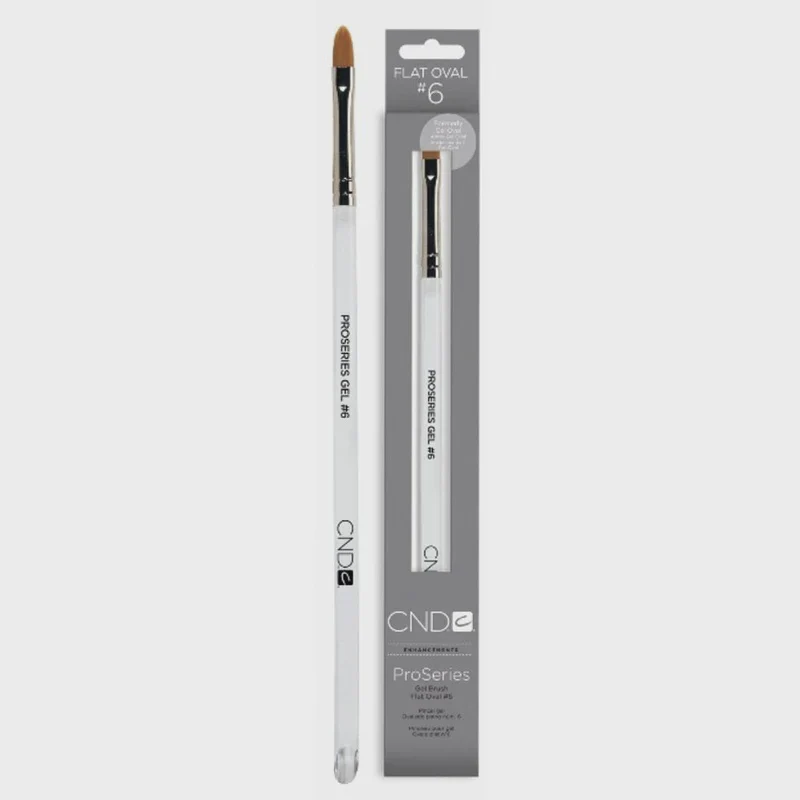 Cnd ProSeries Brush Flt Oval Gel#6 #8098