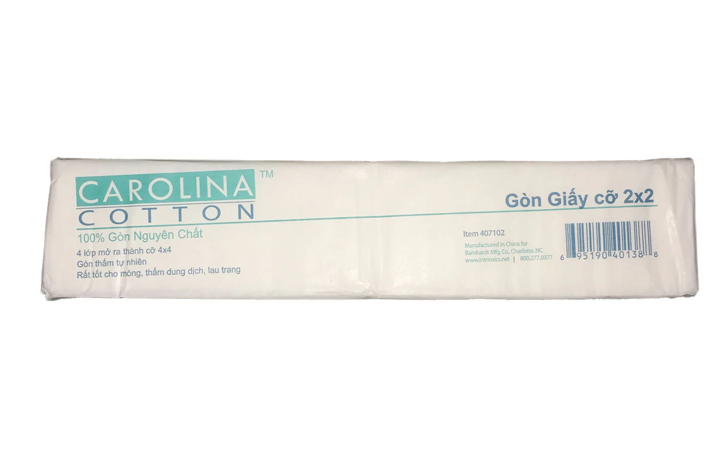 Carolina Esthetic Wipe 2x2 200/sleeve #407104