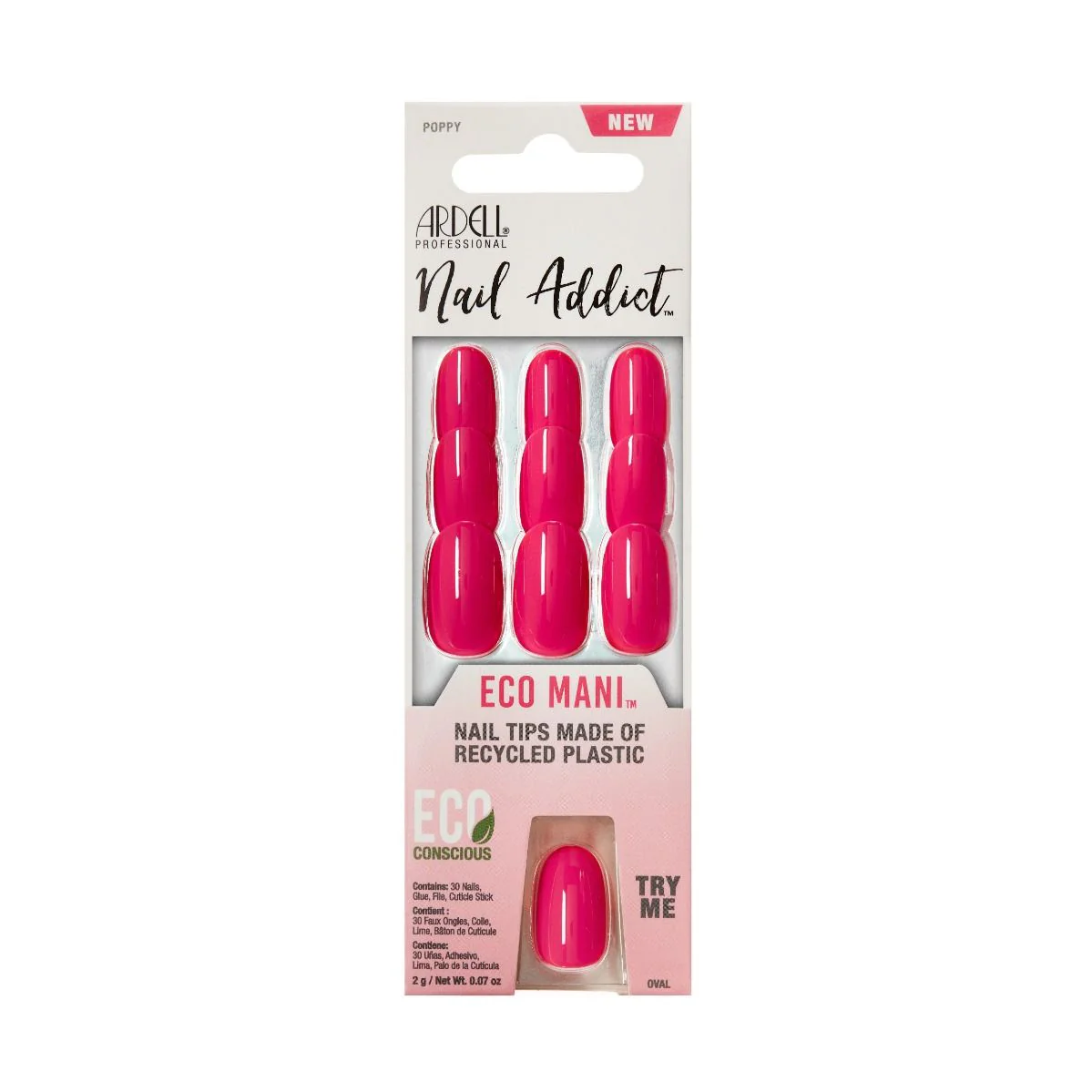 Ardell Press-on Nails Nail Addict Eco Mani Poppy #58636