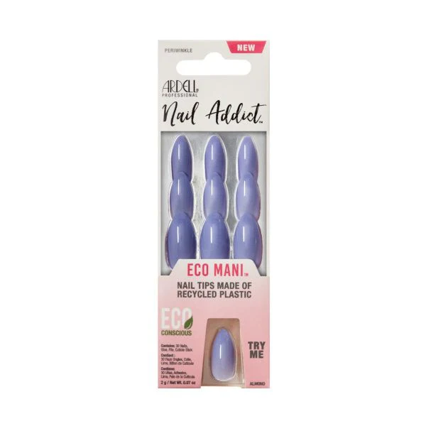 Ardell Press-on Nails Nail Addict Eco Mani Periwinkle  #58638