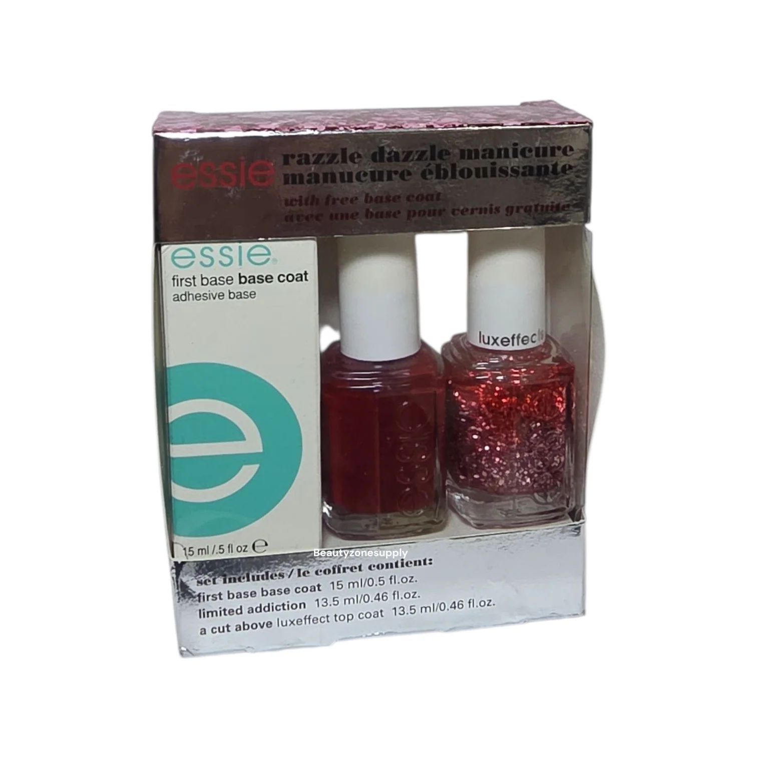 Essie Razzle Dazzle Set 3 pcs First Base - Limited Addiction - A Cut above - Image 2
