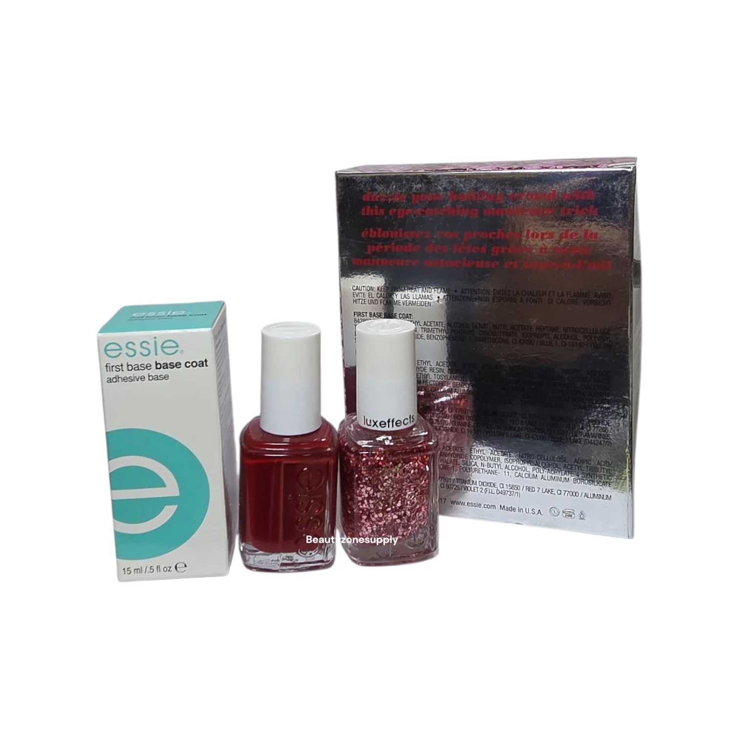 Essie Razzle Dazzle Set 3 pcs First Base - Limited Addiction - A Cut above - Image 3