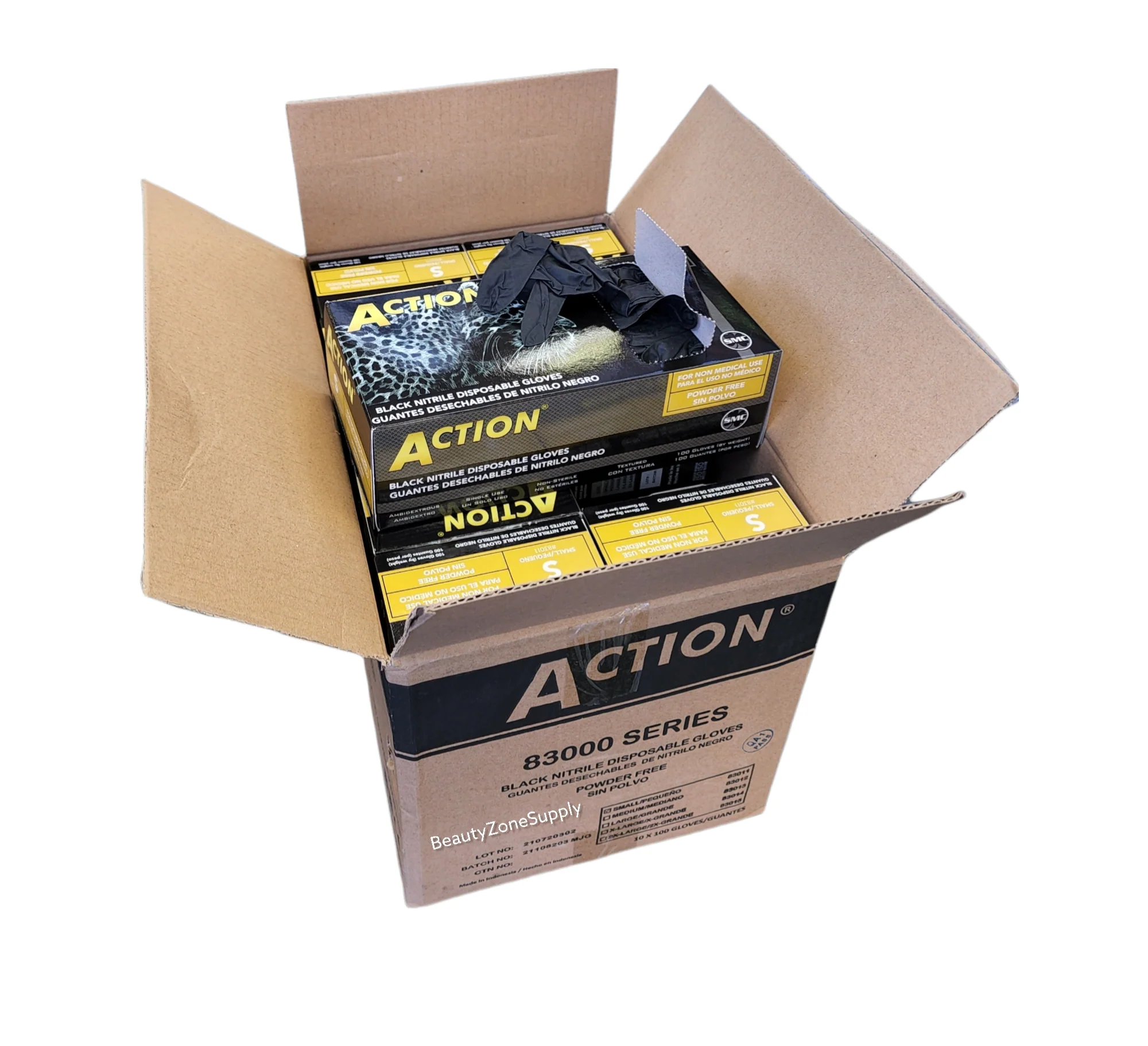 Action Nitrile Non Medical Gloves Case 10 box