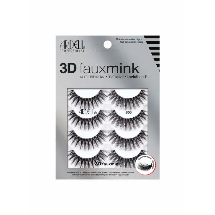 Ardell Strip Eyelashes 3D Faux Mink 853 4PK #71879