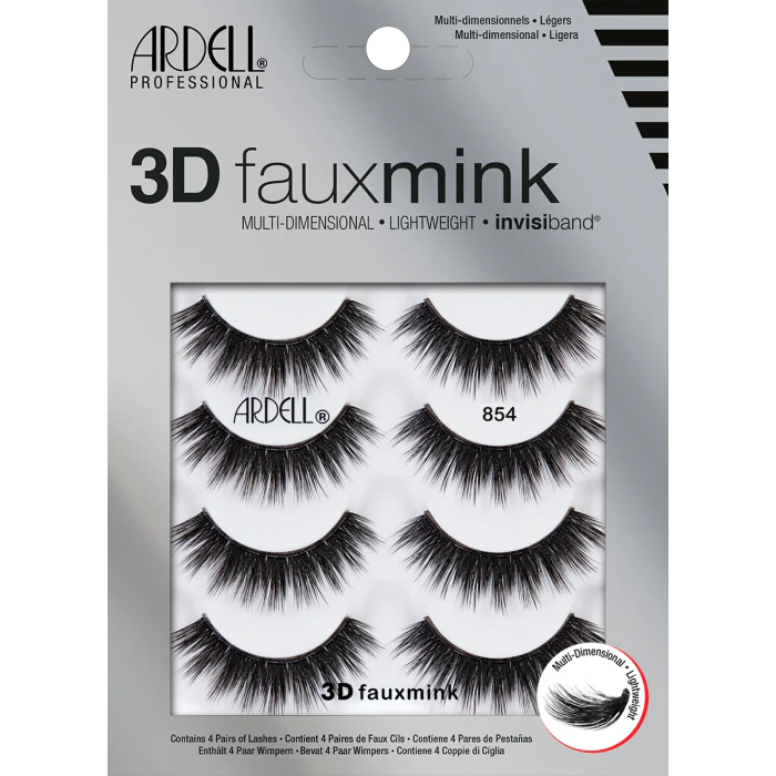 Ardell Strip Eyelashes 3D Faux Mink 854 4PK #71880