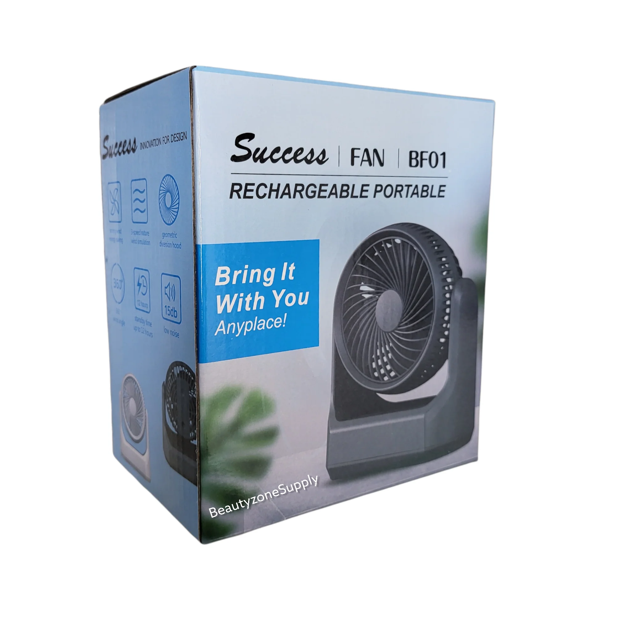 BF01 Rechargeable Mini Table Nail Fan Black - Image 4