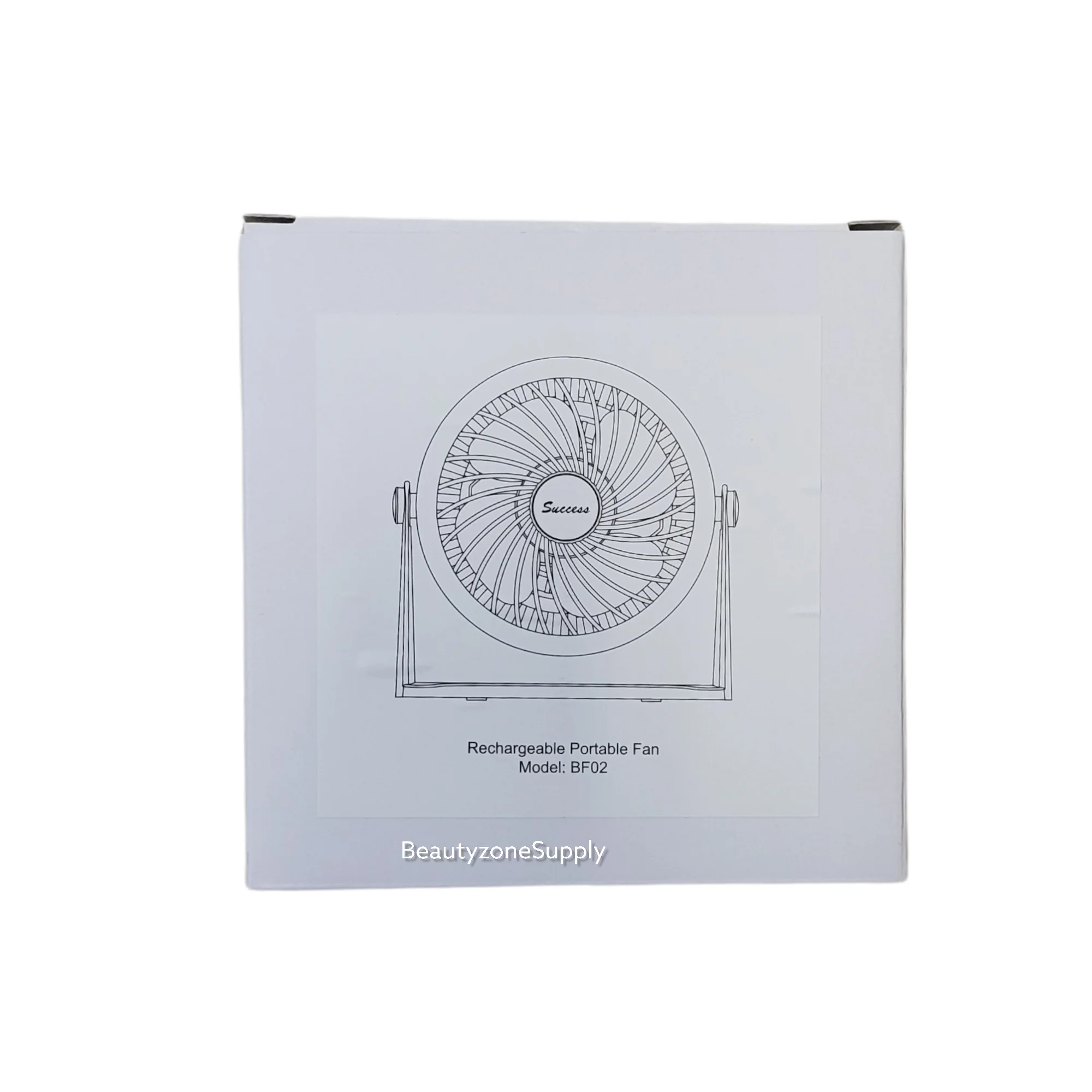 BF02 Success Rechargeable Mini Table Nail Fan White - Image 2