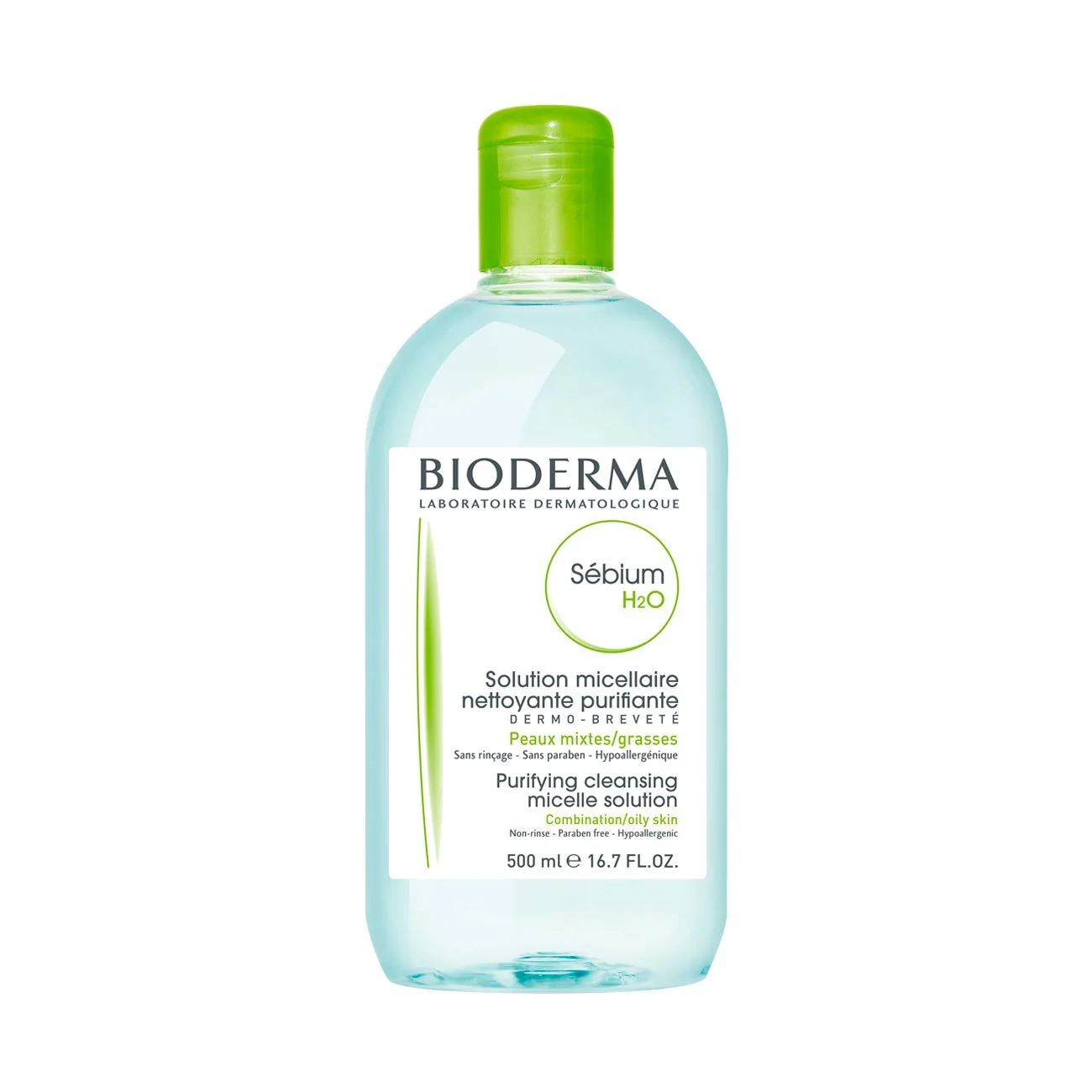 Bioderma Sebium H2O Micellar Water Makeup Remover - 16.7 fl oz 500 ml