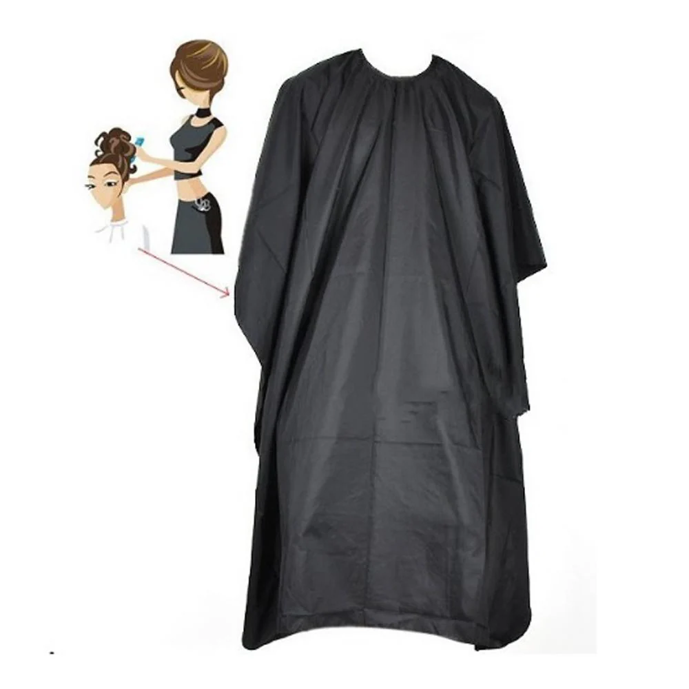 Black Haircut Apron Cover Professional Hair-Cut Salon Cloth Protect Waterproof Wrap - Image 2