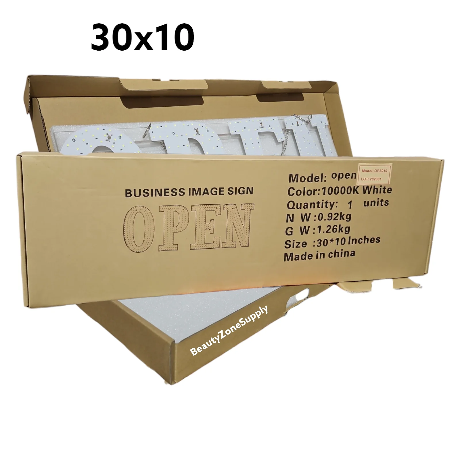 Business Sign LED Open Sign 30x10 in OP3010 - Image 3