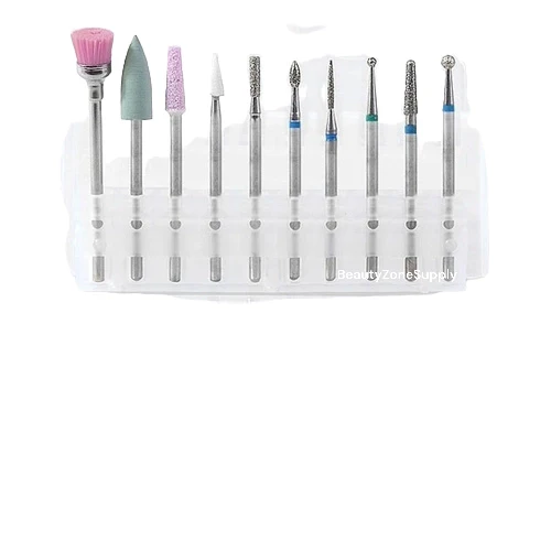 Carbide Nail Bit Diamond Clean Cuticle 3/32 Set 10 pcs A - Image 2