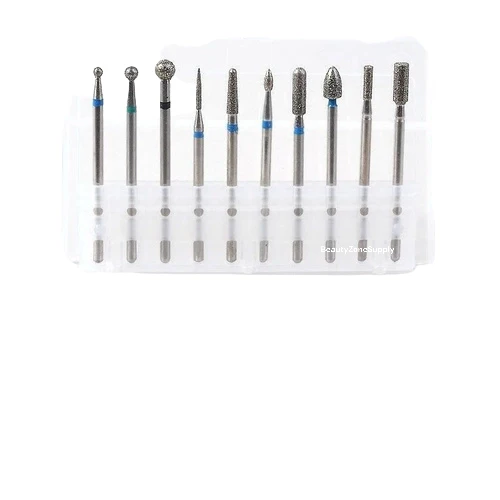 Carbide Nail Bit Diamond Clean Cuticle 3/32 Set 10 pcs B