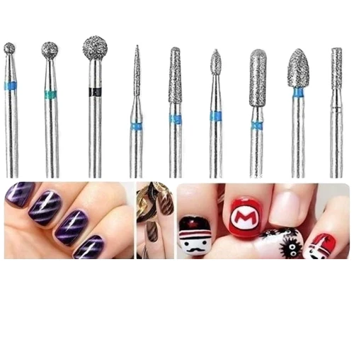 Carbide Nail Bit Diamond Clean Cuticle 3/32 Set 10 pcs B - Image 2