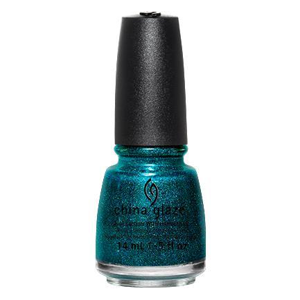 China Glaze Lacquer Give Me The Green Light! (Ultra Fine Bluegreen Glitter) 0.5 oz #82702 - Image 2