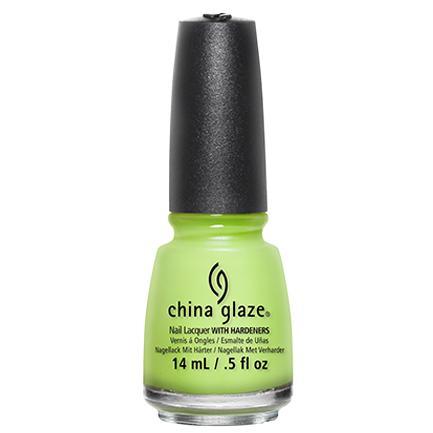 China Glaze Nail Lacquer Grass Is Lime Greener (Bright Lime Green) 0.5 oz #81766
