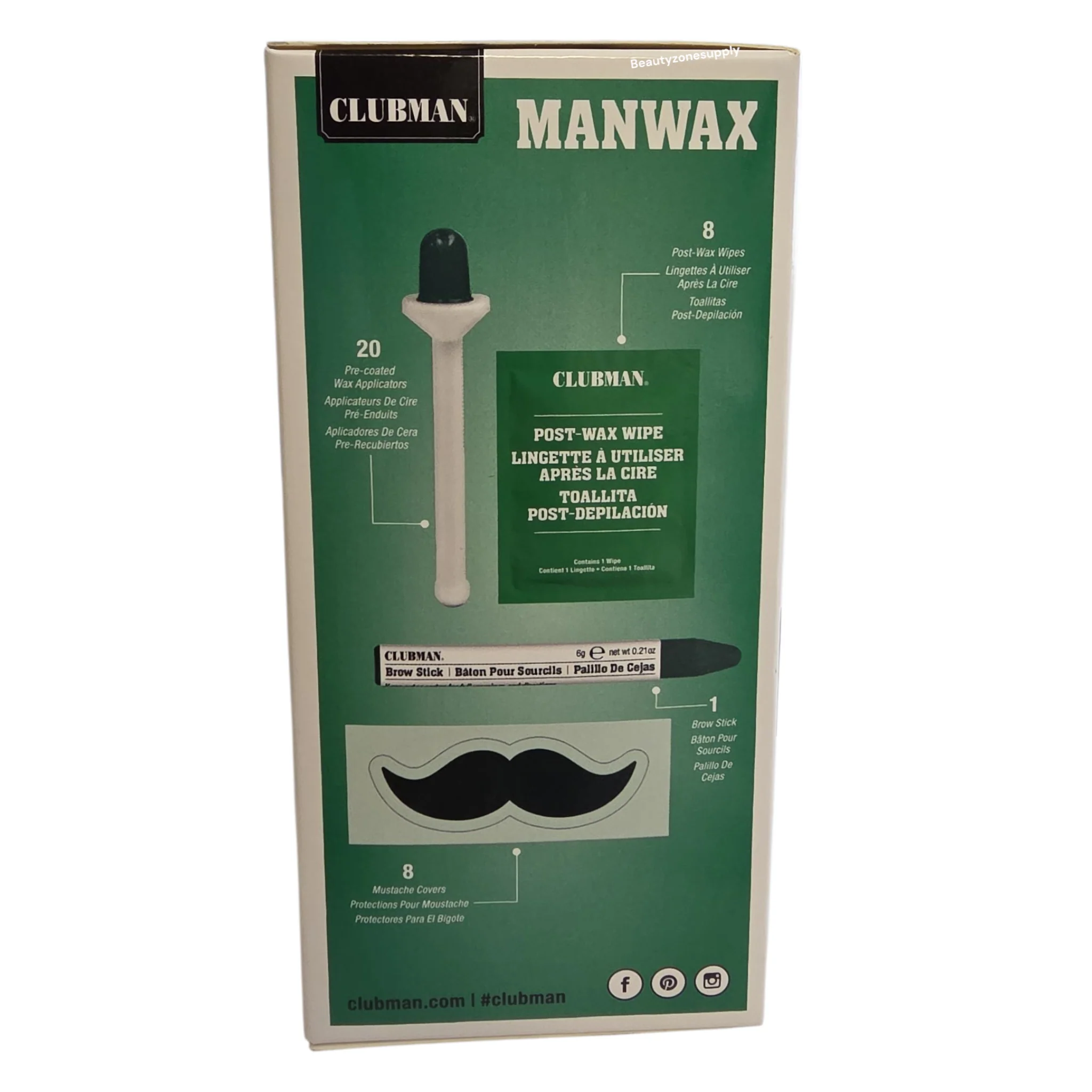 Clubman Manwax Hair Removal Kit – Ears, Nose, Brows & More - Image 4