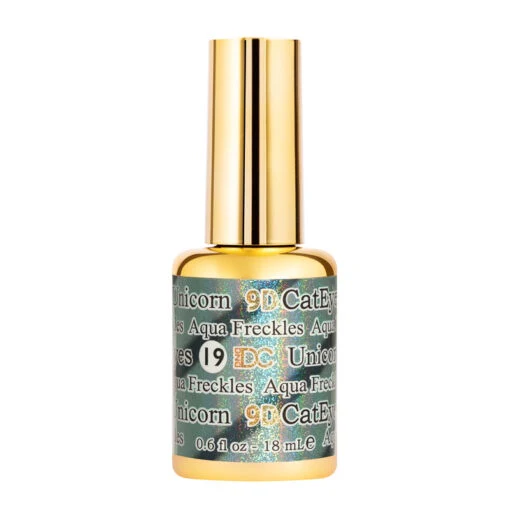 DC dnd 9D Cat Eye Unicorn #19- Aqua Freckles 0.5 oz