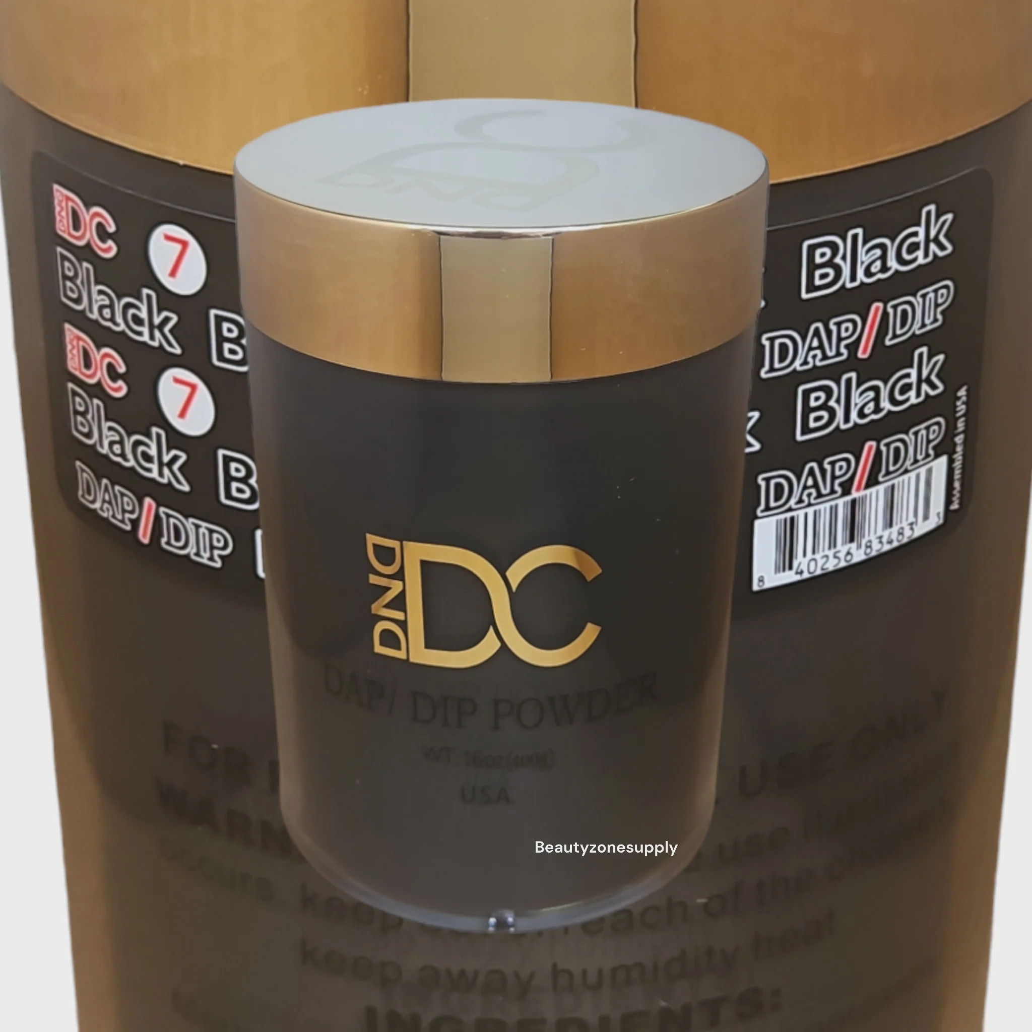DC DND Dap Dip Powder & Acrylic powder #007 Black 16 oz