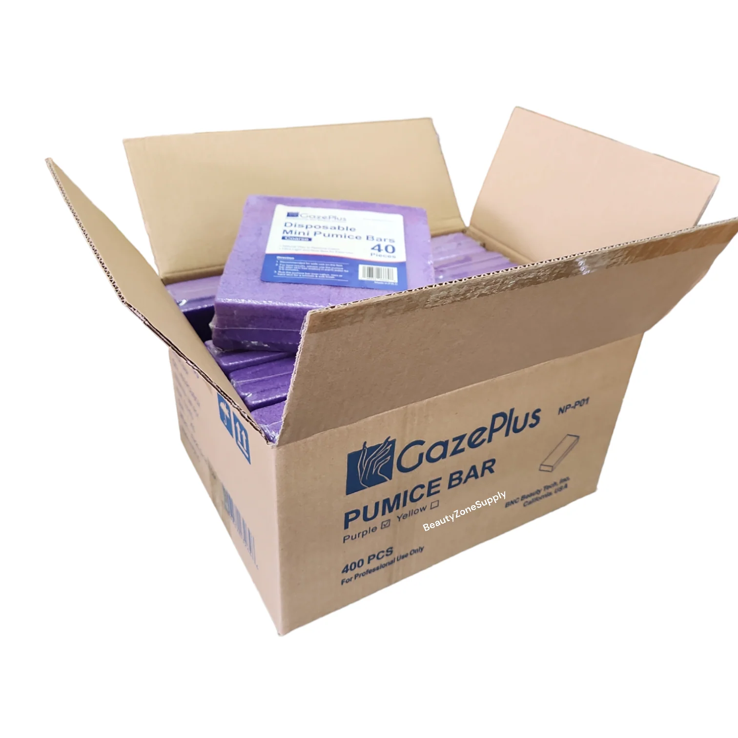 Disposable Pumice GazePlus Purple Medium 400 pc #GP01