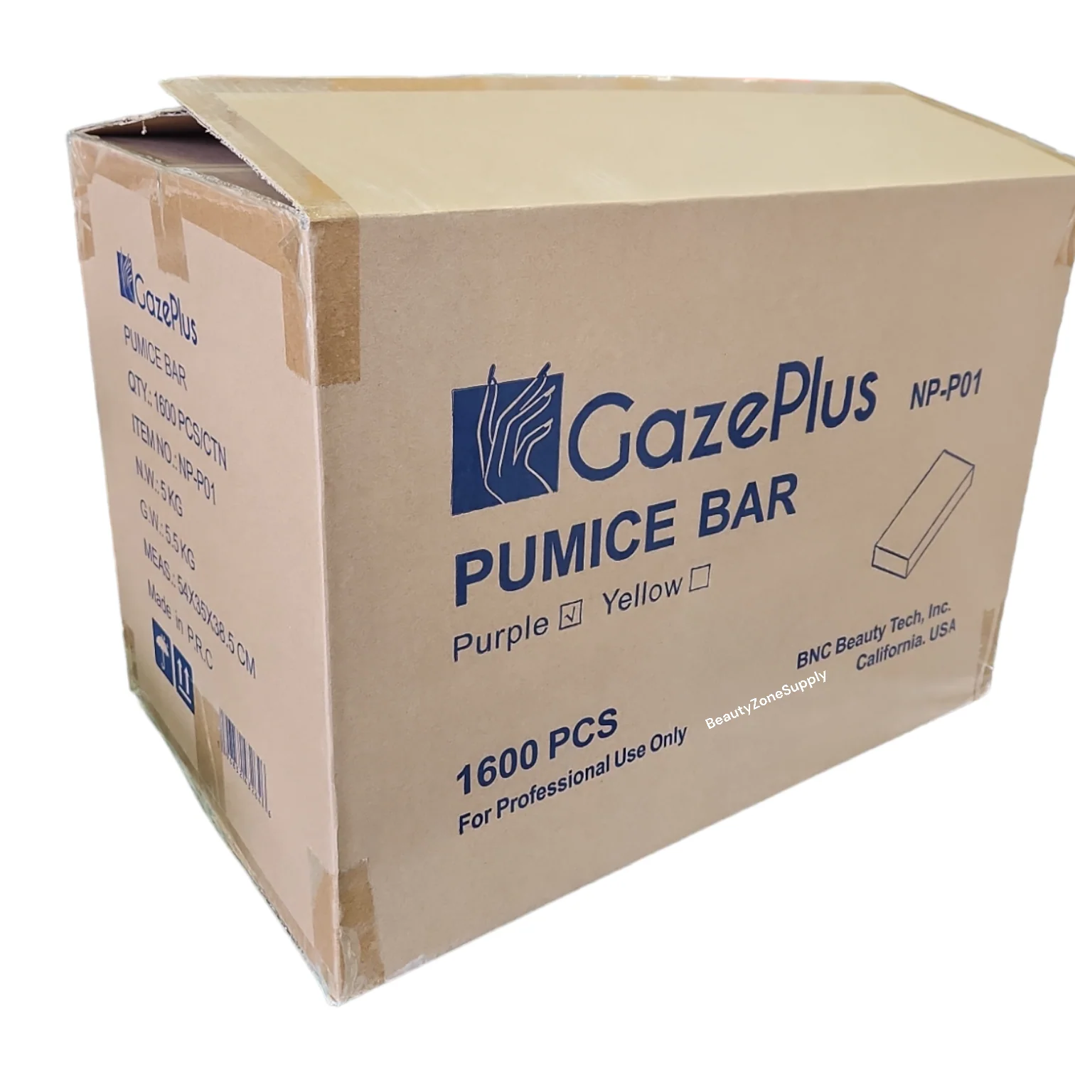 Disposable Pumice GazePlus Purple Medium 400 pc #GP01 - Image 2