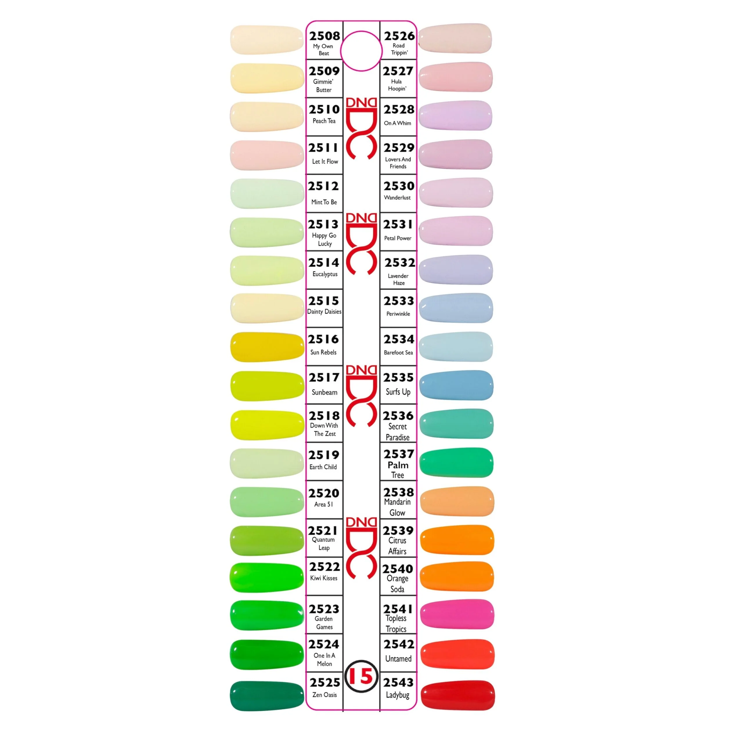 DND DC Duo Gel & Lacquer Set 36 Color Collection Swatches 15