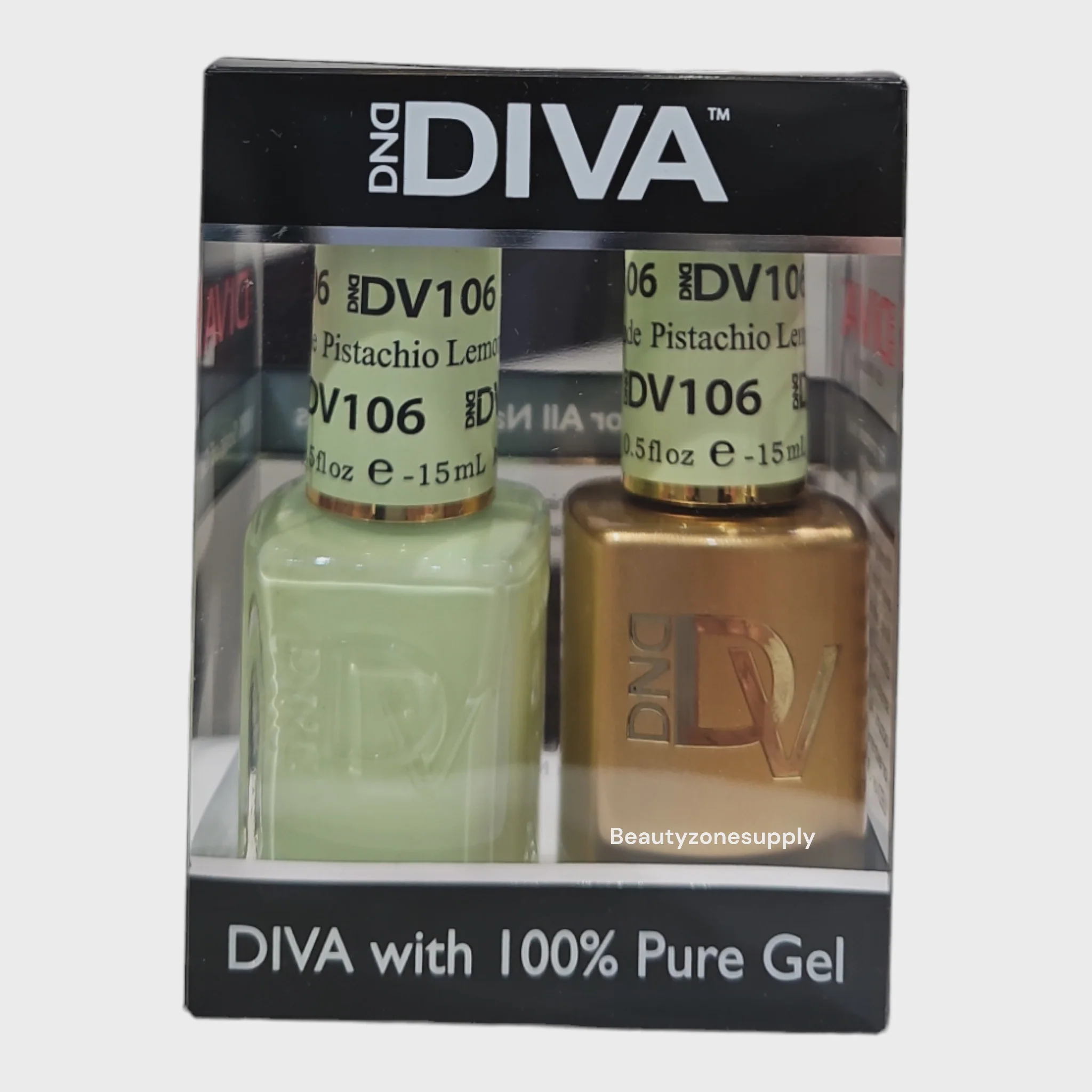 DND Diva Duo Gel & Lacquer 106 Lemonade Pistachio