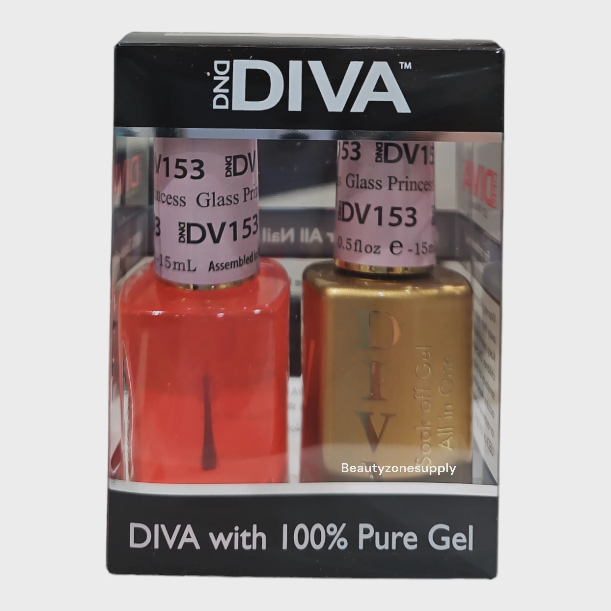 DND Diva Duo Gel & Lacquer 153 Glass Princess