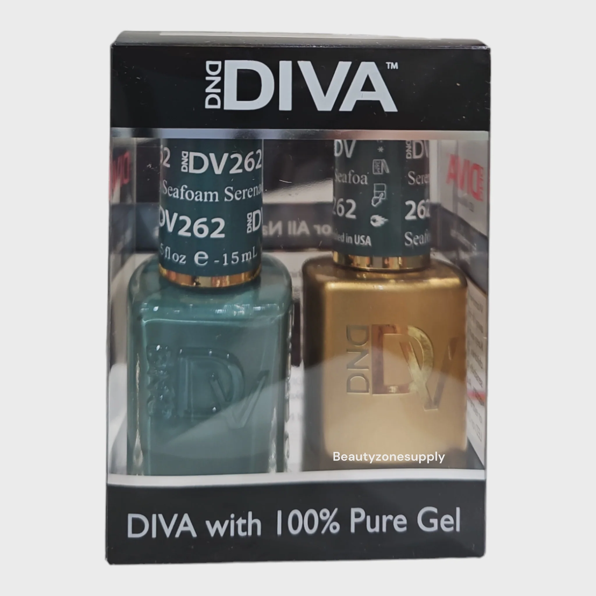 DND Diva Duo Gel & Lacquer 262 Seafoam Serenade