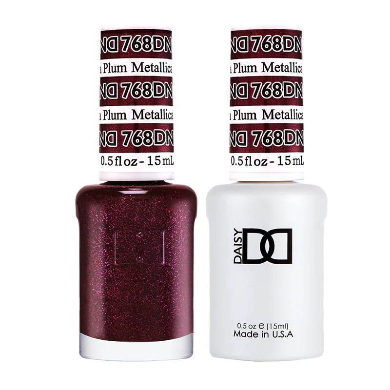 DND Duo Gel & Lacquer Metallica Plum #768 - Image 3