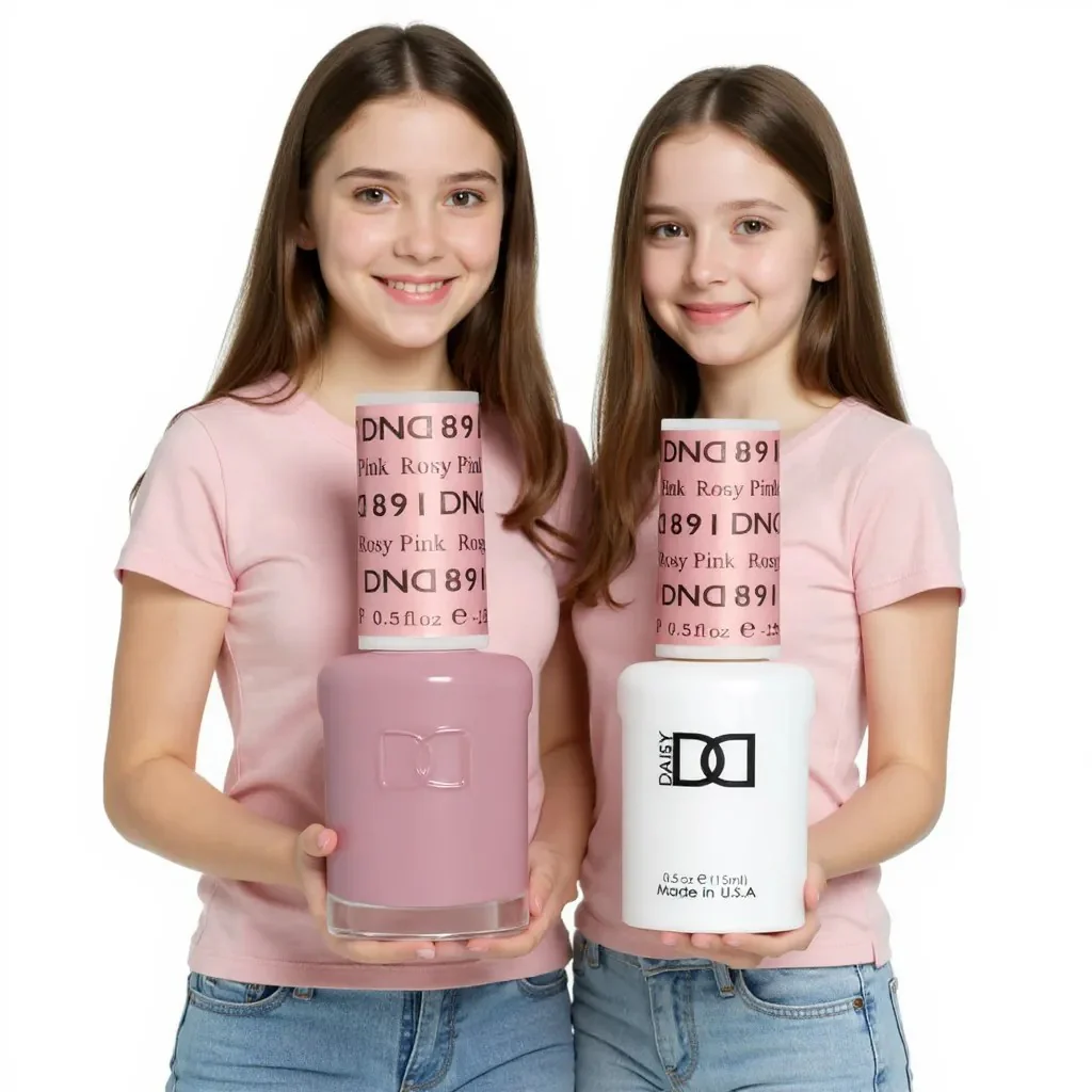 DND Duo Gel & Lacquer Rosy Pink #891 - Image 2