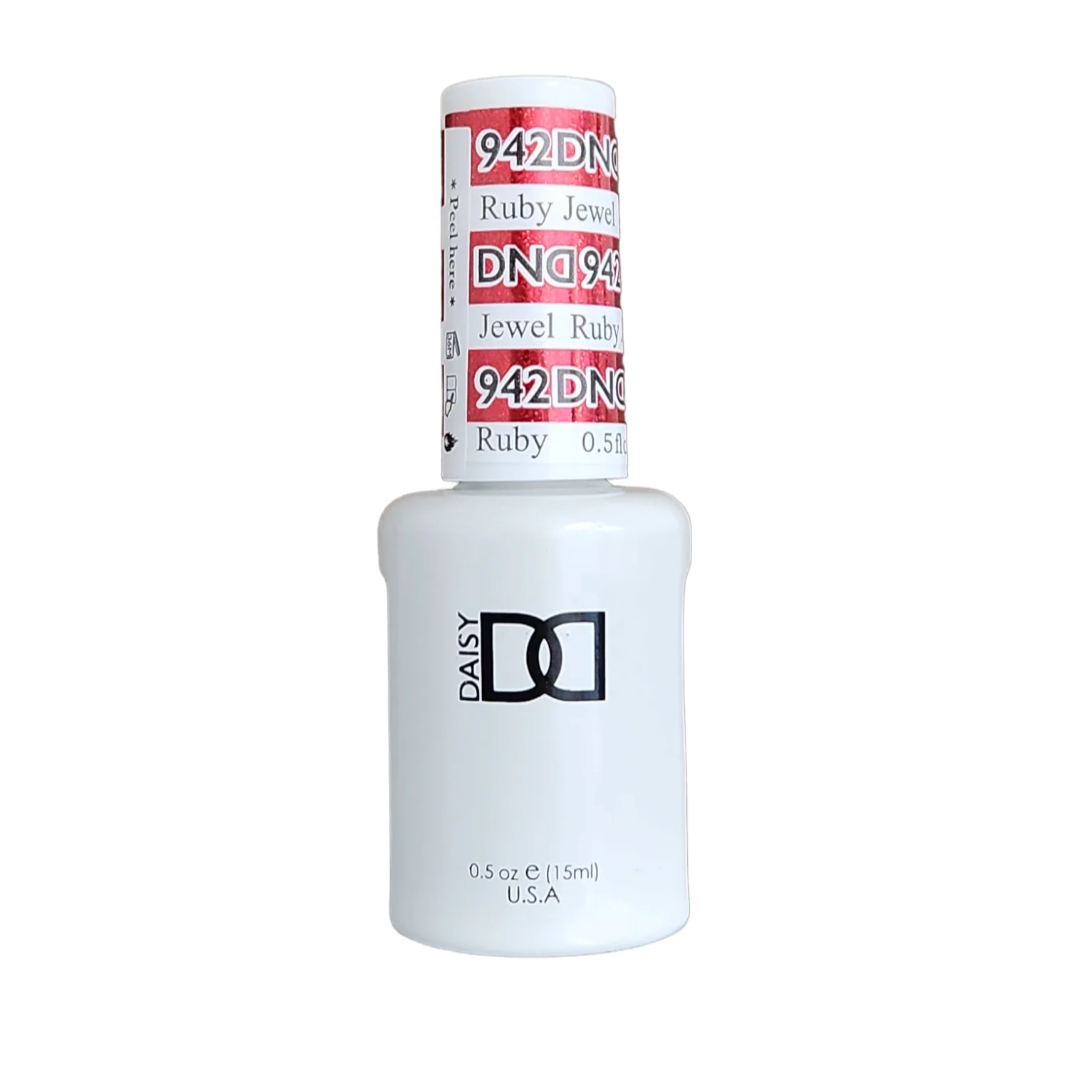 DND Gel Polish 0.5 oz Ruby Jewel #942 - Image 2