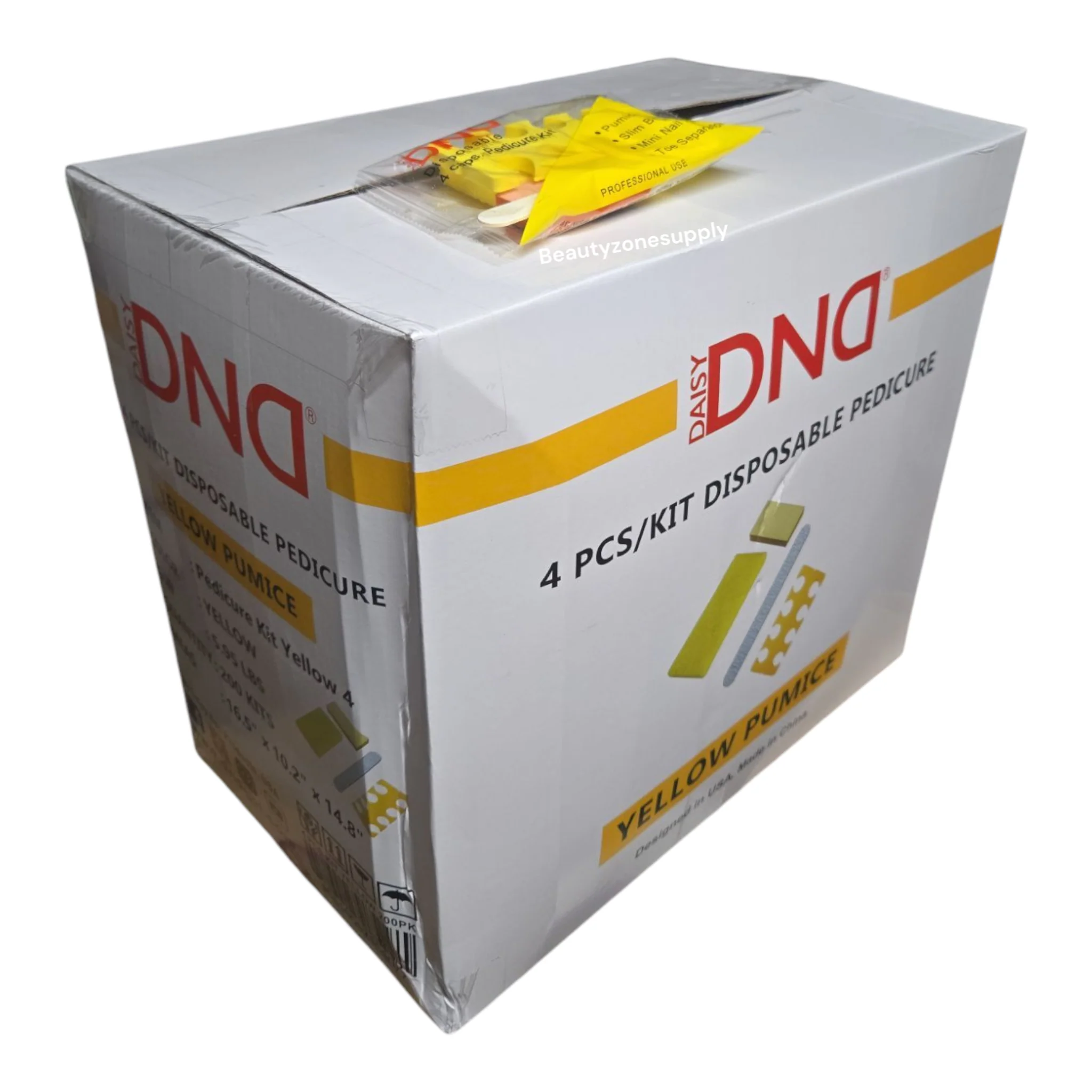 DND Pedicure Kit Yellow 200 Kits/Box