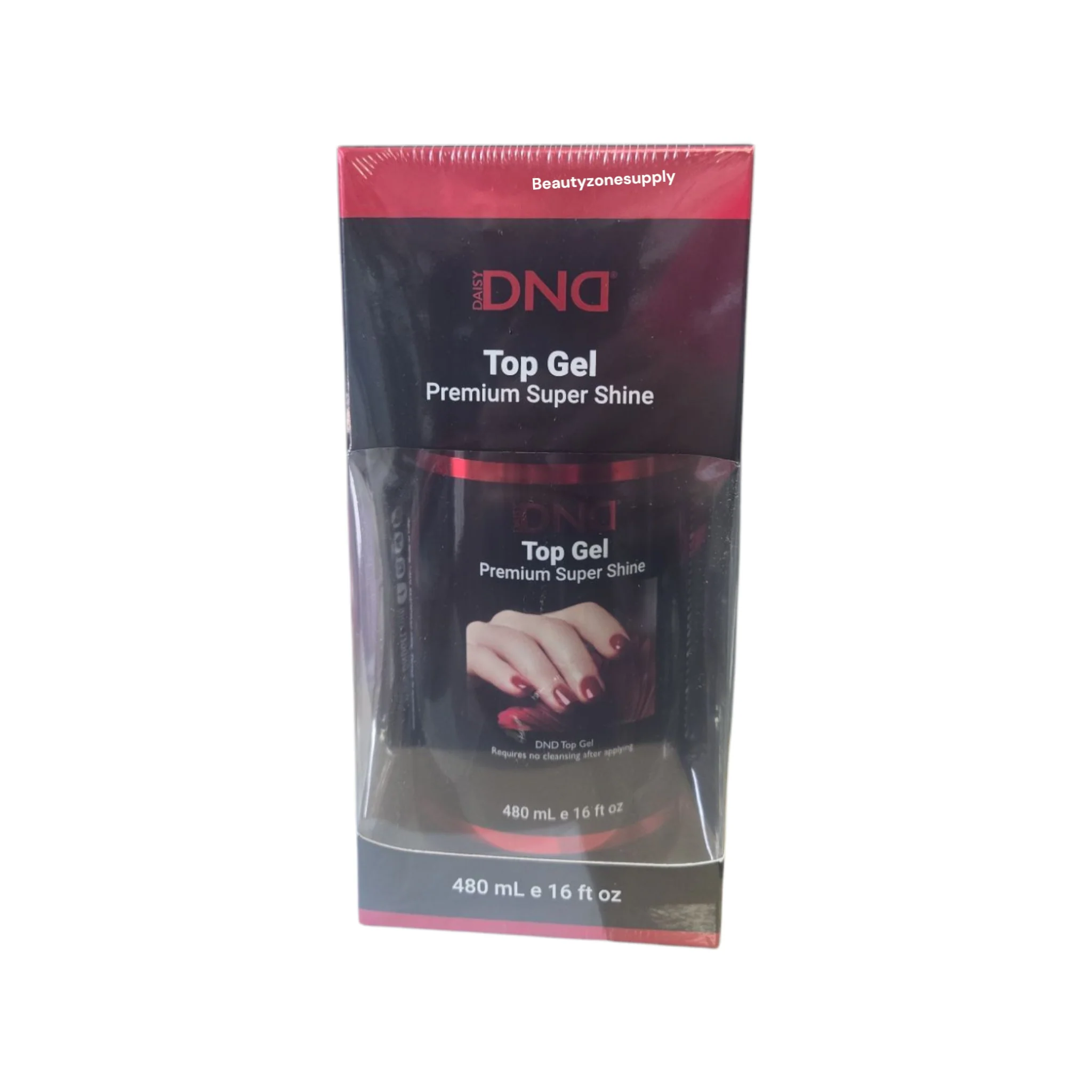 DND Top Coat Premium Super Shine No Cleanse #600 16 oz