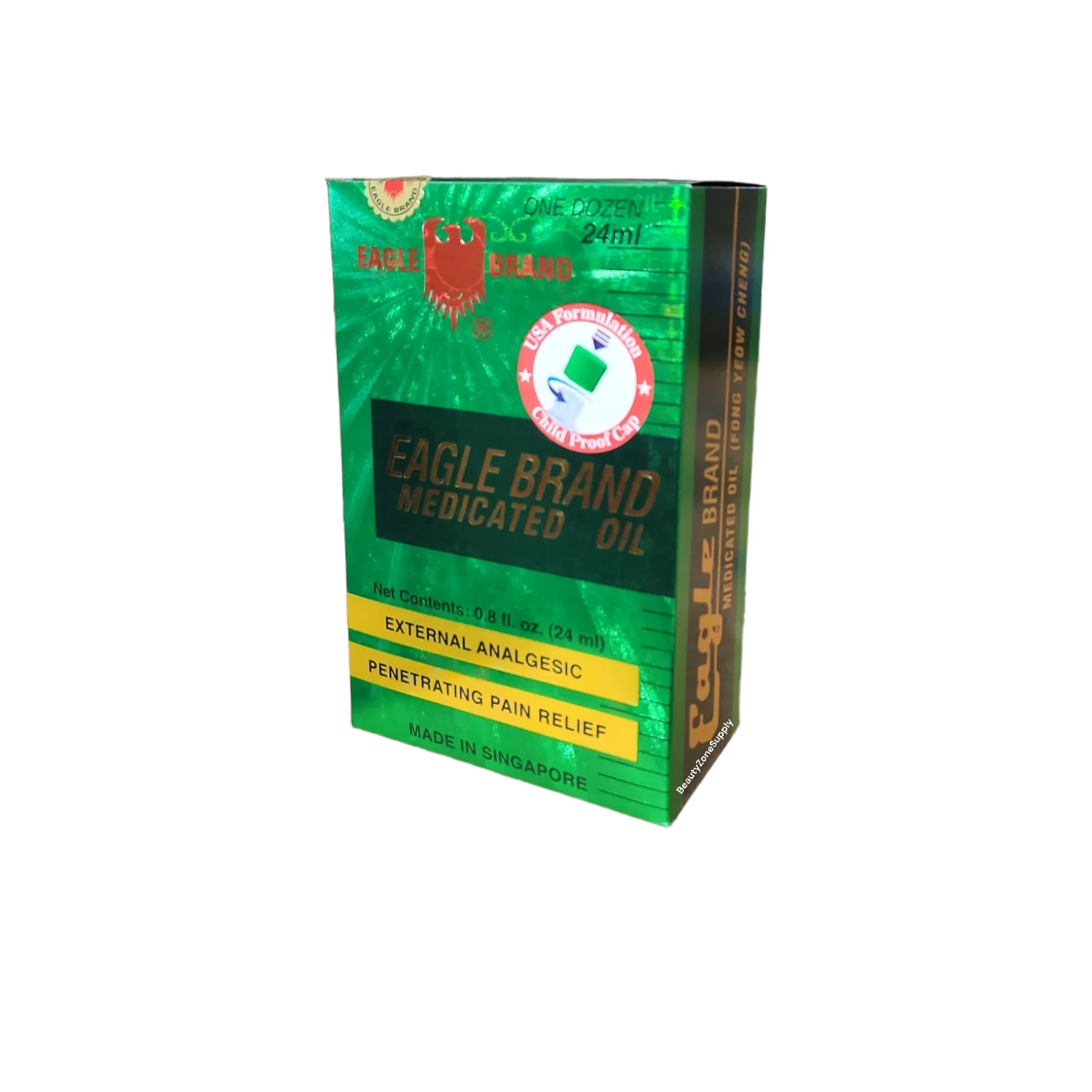 Eagle Brand Medicated Green Oil Dầu gió xanh con ó 24 mL (one Dozen) - Image 3
