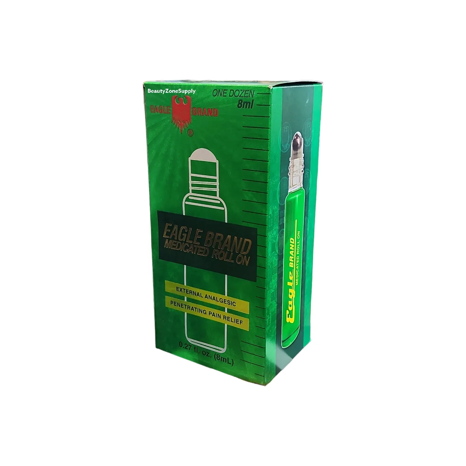 Eagle Brand Medicated Green Oil Dầu gió xanh con ó Roll On 12 bottle - Image 2