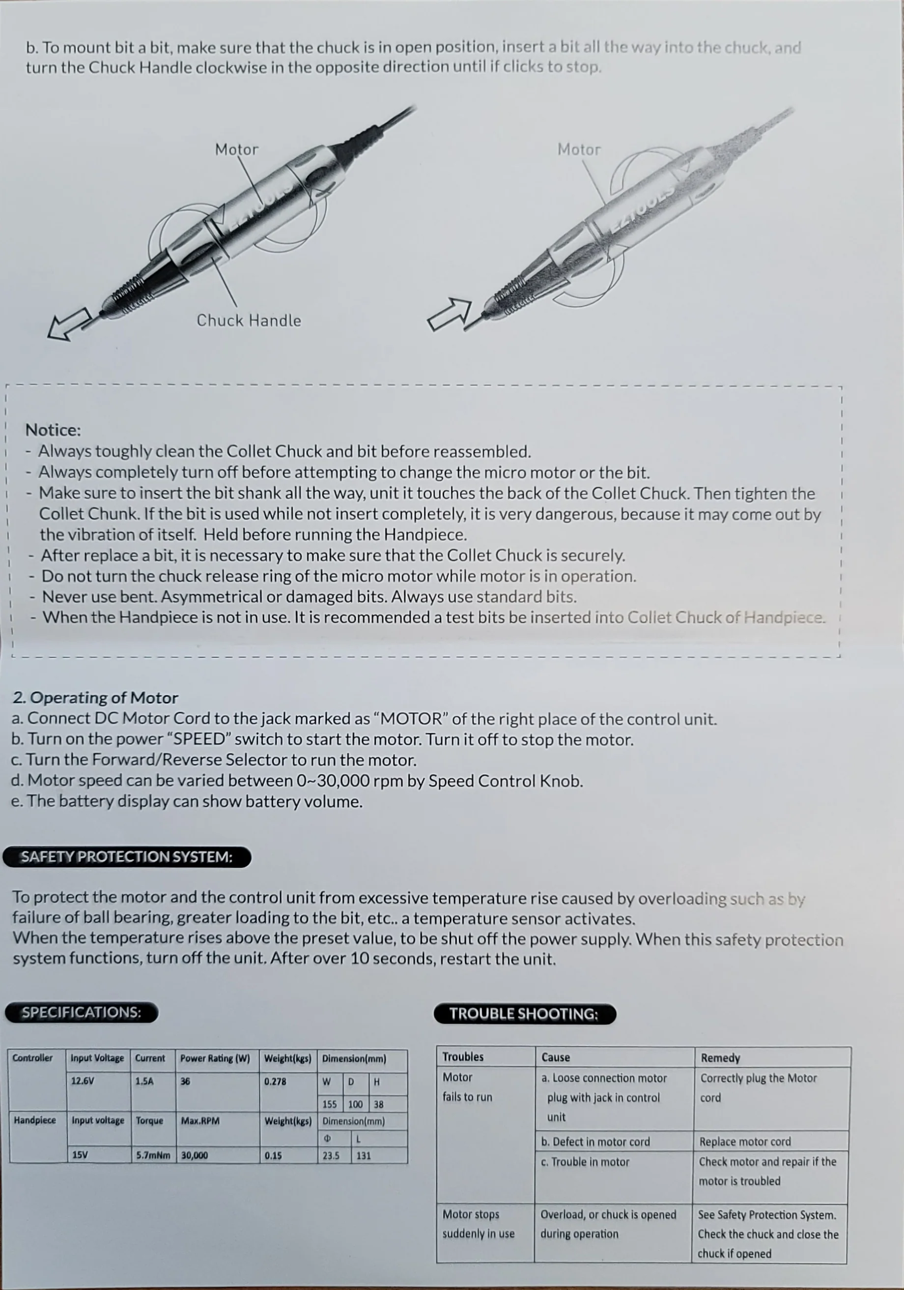 EZTOOLS Precision Nail Drill Rechargeable Machine - Image 2