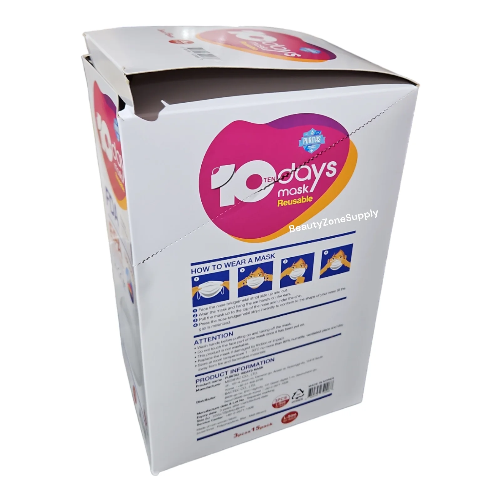 Face mask White 10 Days Face Mask 3 Pack - Image 5