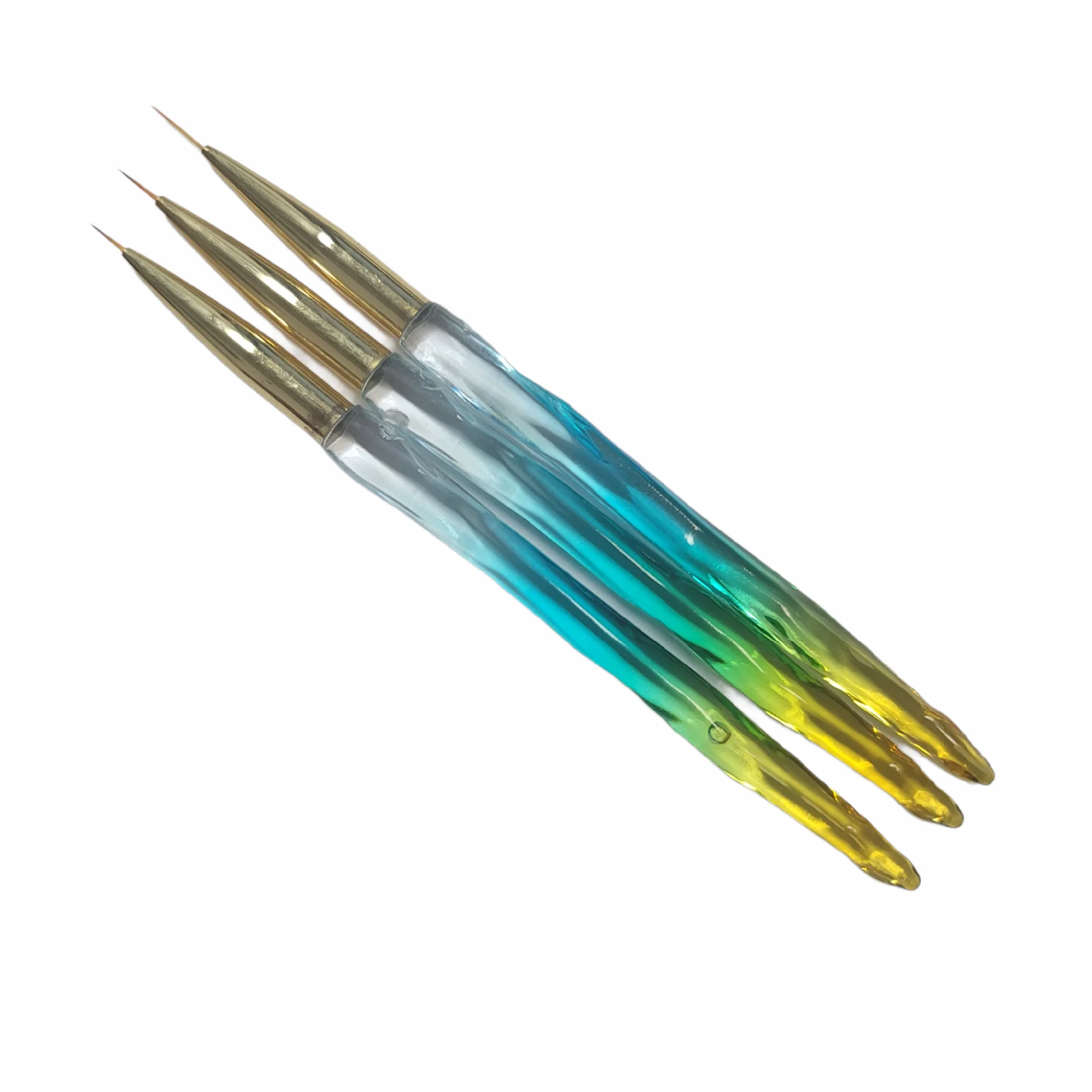 GB1001 Nail Art Brush (3pcs/set) Blue handle
