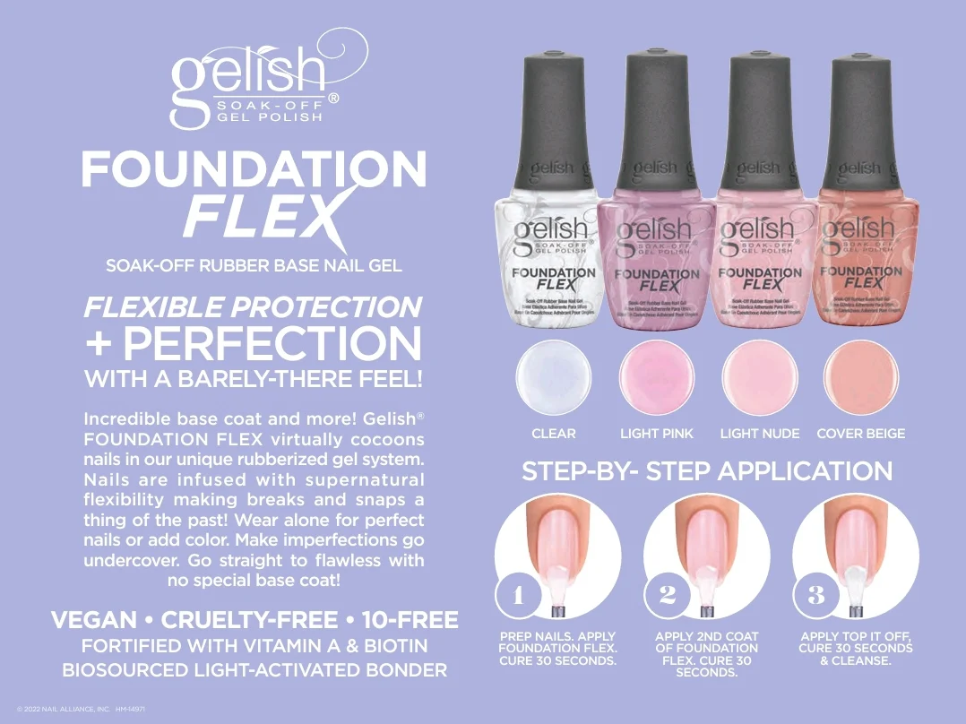 Gelish Brush On Foundation Flex Gel Cover Beige 15 ml 0.5oz #1148018 - Image 4