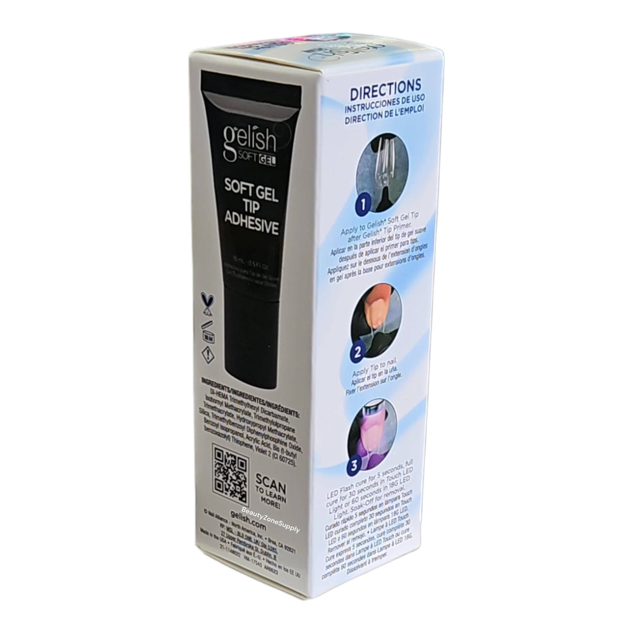 Gelish Soft Gel Tip Adhesive 15 mL-0.5 Fl. Oz Tube #1148022 - Image 2