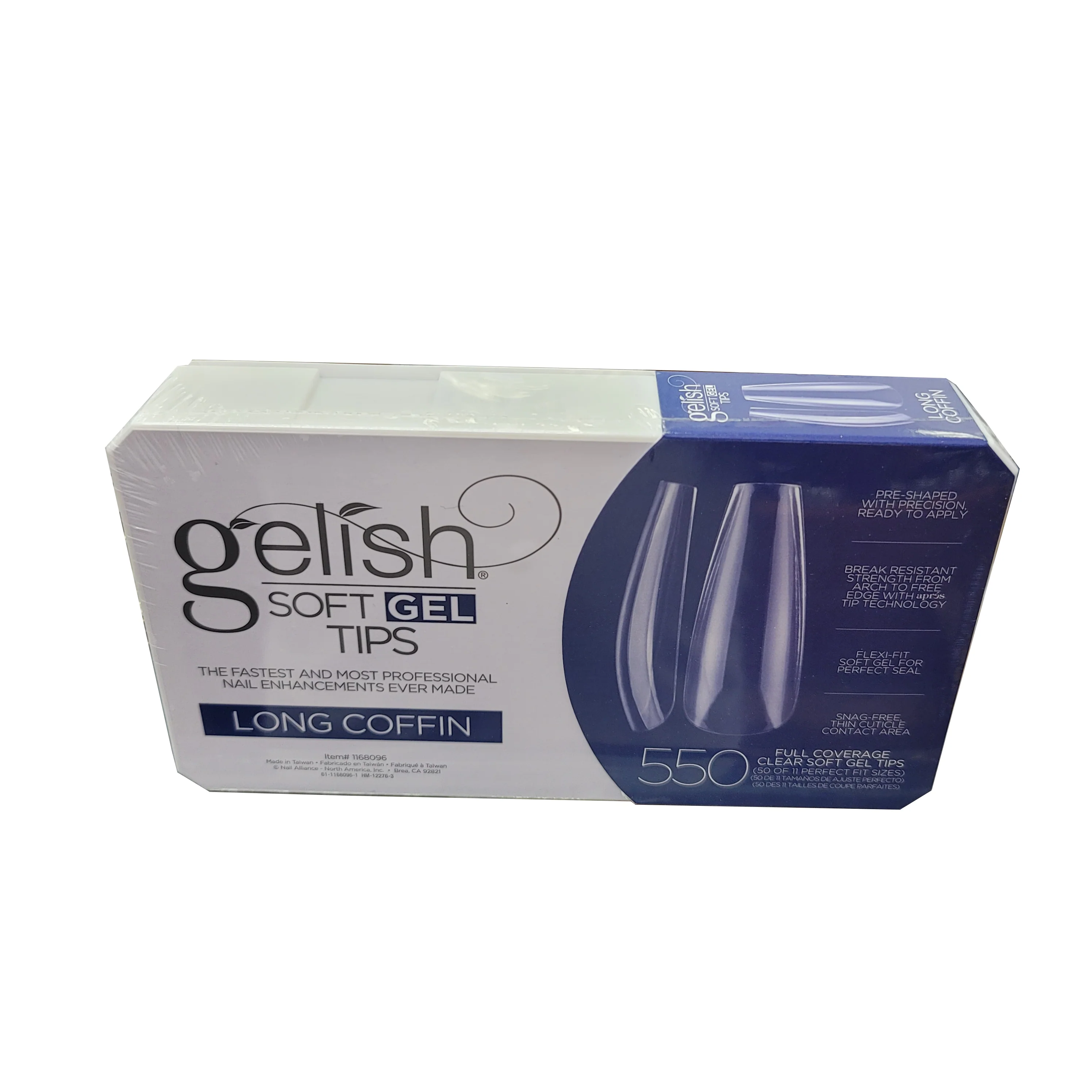 Harmony Gelish Soft Gel Tips Long Coffin 550 ct #1168096 - Image 3