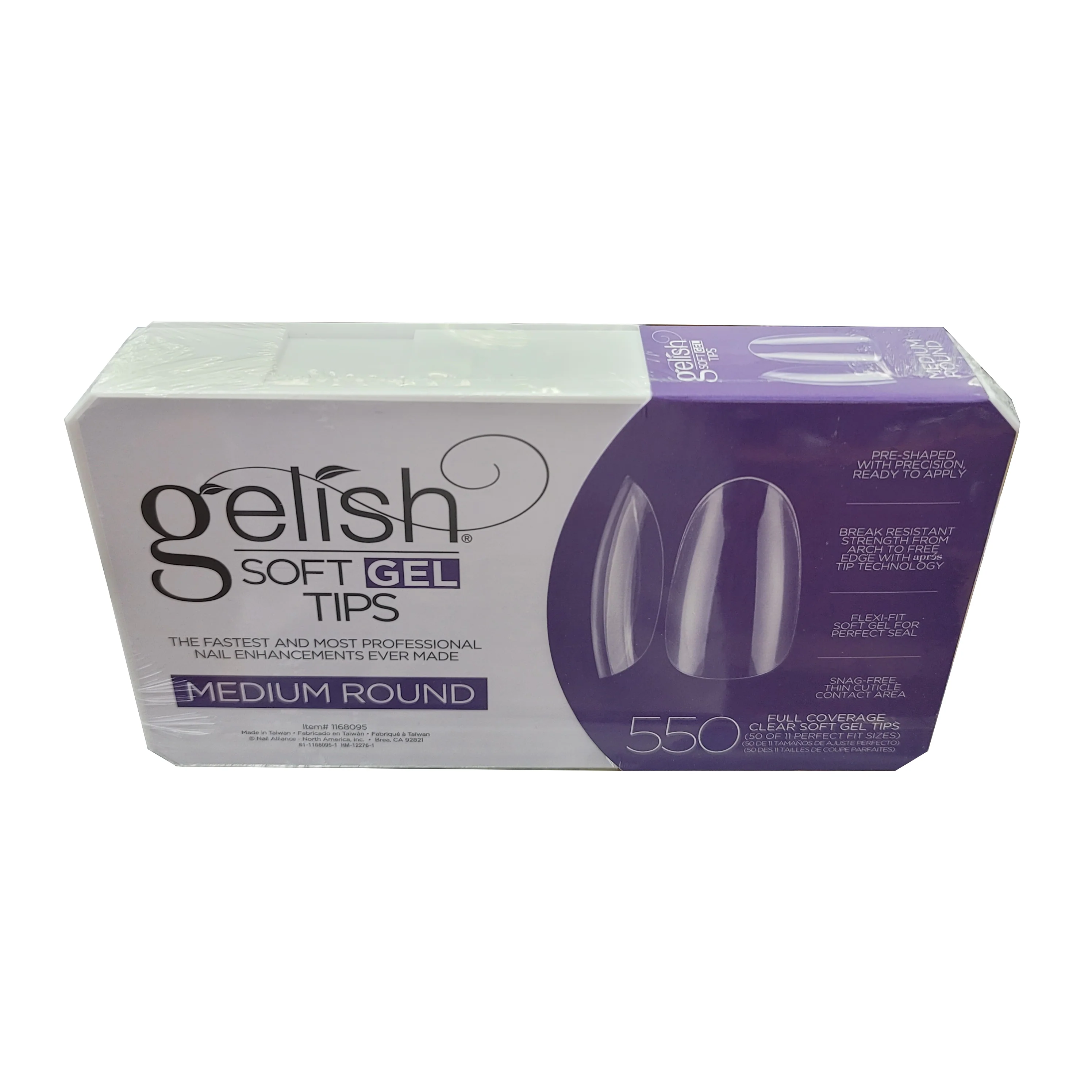 Harmony Gelish Soft Gel Tips Medium Round 550 CT #1168095 - Image 3